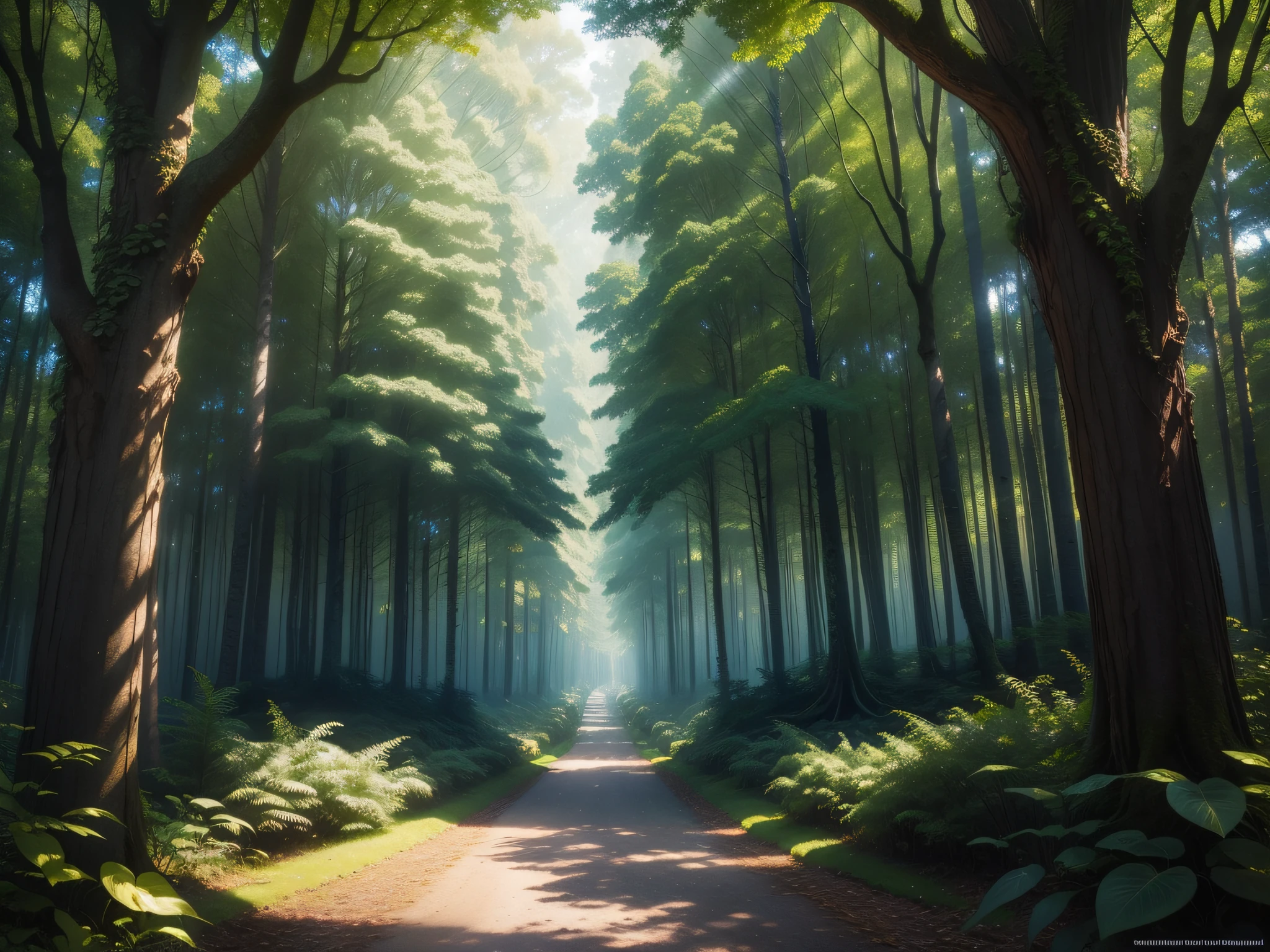 Enchanted Forest Canopy: A rich tapestry of intertwining trees adorned with vibrant foliage, transporting you to a magical woodland filled with mystery and wonder.