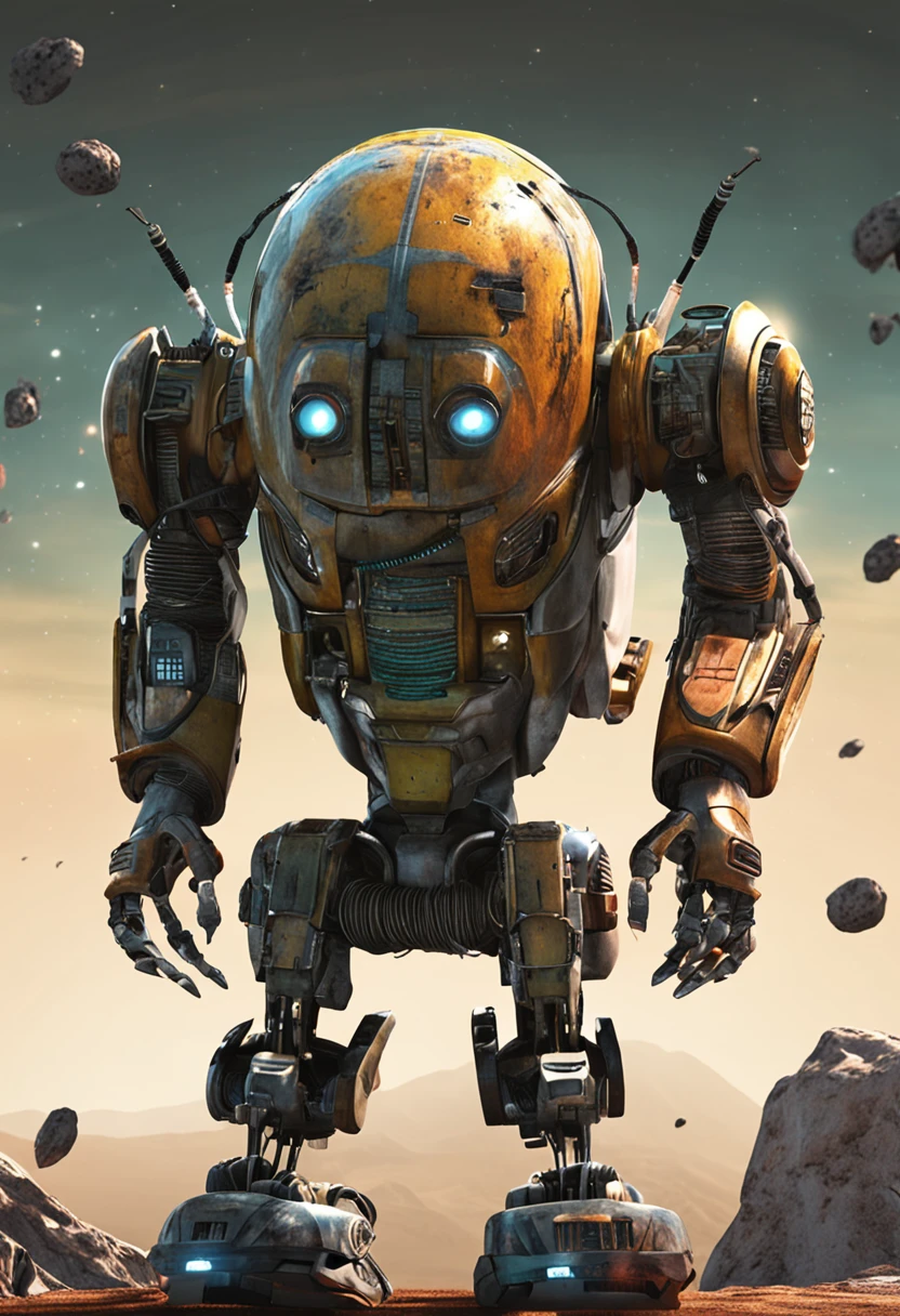 Space Aliens fighting robots.