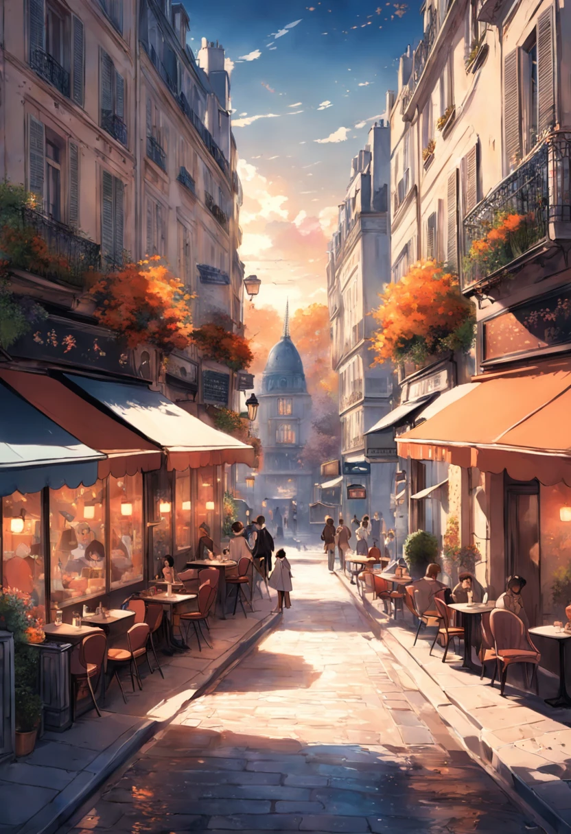 On a spring day, the streets of Paris are filled with the sounds of birds and the fragrance of flowers. Couples sit at cafés on street corners, bathed in sunlight.
