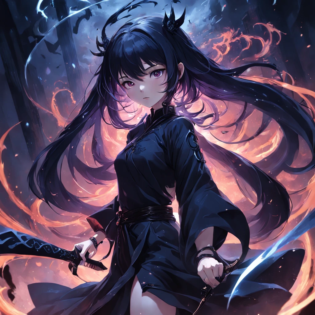 Best quality, Masterpiece, 超高分辨率, (photograph realistic:1.4), surrealism, Dream-like,fusionart, Shadowdancer, shadow magic, darkness control, stealth, shadowstep, umbral spells, hidden blade,
