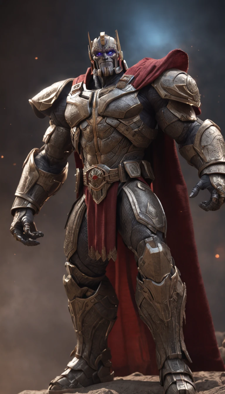 Optimus Prime(Professional 3D Rendering:1.3) Linen cloak(Realistic:1.3) Lunar soil,The most beautiful artwork photos in the world,Features soft and shiny male heroes, ((Epic heroes,Coarseness in men,Wrath of the wet hero,Looks long hair,Ferocious look with a short beard and dynamic pose, fantastic location, majestic cluttered environment)), Unified rendering in 32K for the whole body, action SHOT, skin pore, Very dark lighting, Heavy shading, Detailed, Detailed face, (Vibrant, photos realistic, Realistic, Dramatic, Dark, Sharp Focus, 32K), (Old leather garments damaged by weathering:1.4), ((((Wear a python undershirt)))), (Convoluted:1.4), Decadent, (Highly detailed:1.4), Digital Painting, rendering by octane, art stations, concept-art, Smooth, Sharp Focus, Illustration, Art Germ, (Roisch:0.23), Vlop Ilya Kuvshinov, Gregg Rutkowski and Alphonse Mucha Gracias, (Global Illumination, studio lights, volumettic light),Dancing snowflakes, particles floating, full body Esbian, ((Backstreet background:1.3)),CG Sessa,