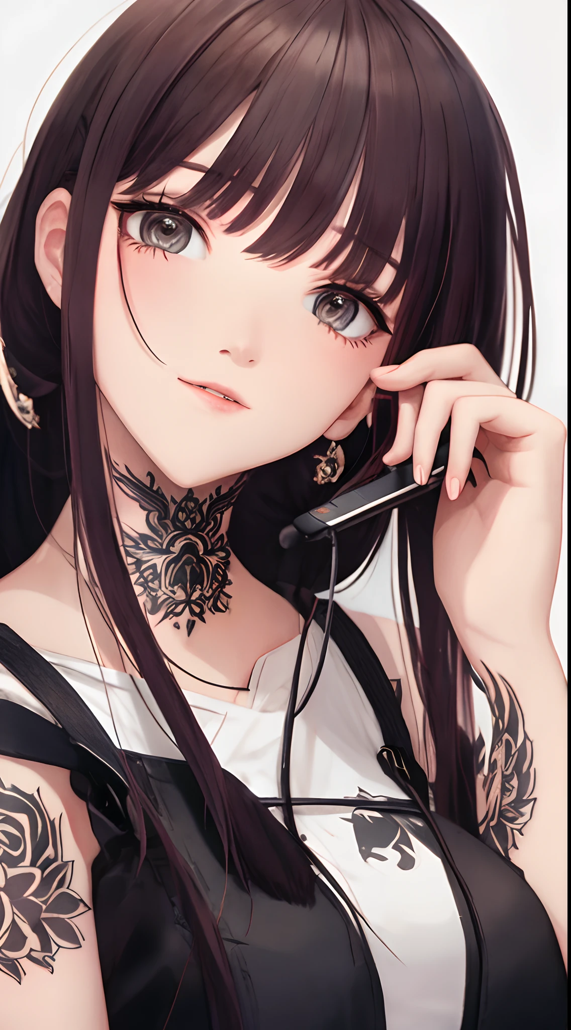 Ultra-high resolution,prefer details, highly condensed 1girl, Delicate and beautiful face, holding a direction controller, Ride Cuxi,tattoo