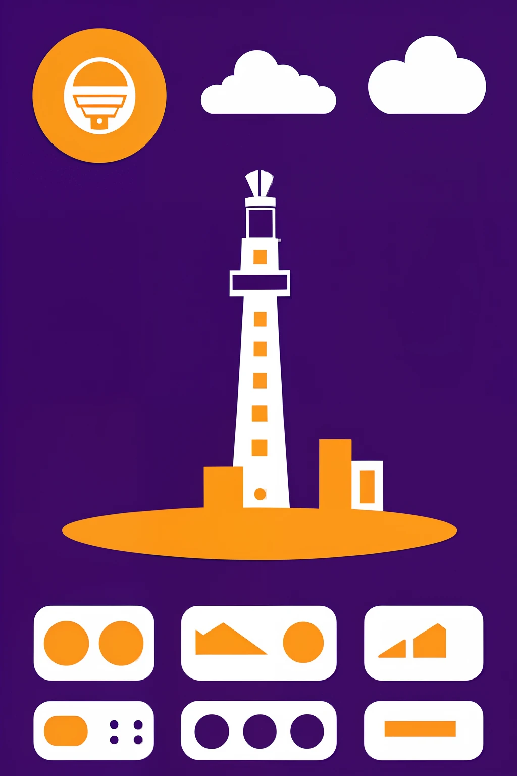 Telecom Tower icon,Mini Program page icon,UI page pattern,minimal style