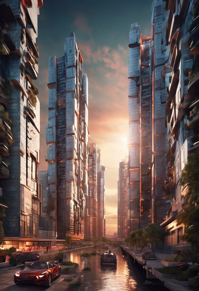 High-rise buildings,Modern age city,