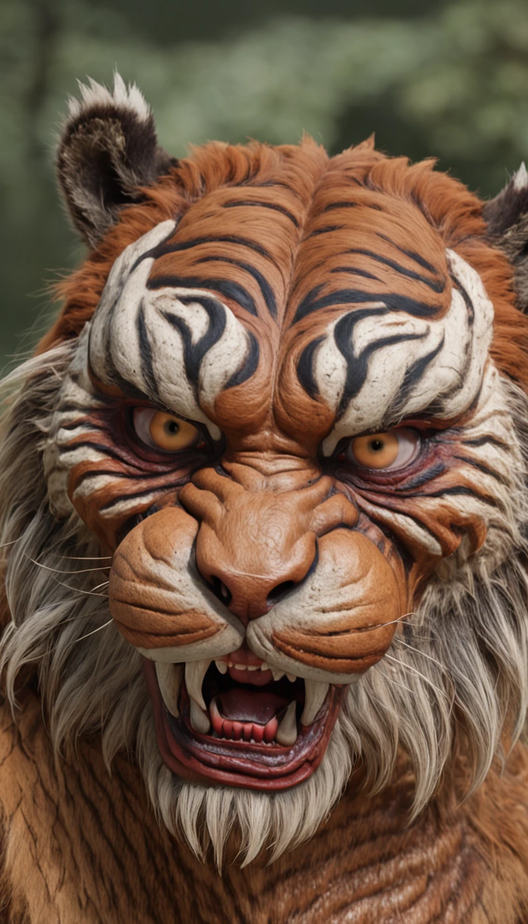 Round eyes,Check the ears,Full of hair,Lei Gongzui,The face wins thin,Sharp mouth with shrunken cheeks,The body is like a lake grandson who eats pinecones,Although like people,But less gills than people。A piece of tiger skin is wrapped around the waist,Tiger skin horse face fold,Wrap around the waist,Strangled rattan,It's like a walker。Yellow-haired blonde hoop,Golden Eye Fire Eye;Wearing brocade inner six,Tiger leather skirt at the waist;Holding a golden hoop rod in his hand,Step on a pair of eagleskin boots;Hairy face thunder mouth,Star of Schobis,Char has a broad frontal skull,Fangs outward