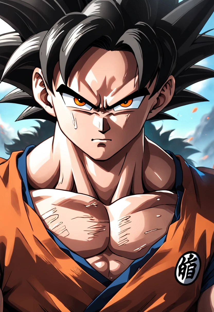 Dragon Ball Goku，Great ape，head portrait，Close-up，of a real，Facial features are carefully depicted，Realistic skin texture，Dark style，depth of fields，high light，Real light，Ray traching，oc rendered，Hyper-realistic，best qualtiy，8K，Works of masters，super-fine，Detailed pubic hair，Correct anatomy，sharp focus on eyes，Bokeh，Facial features are carefully depicted