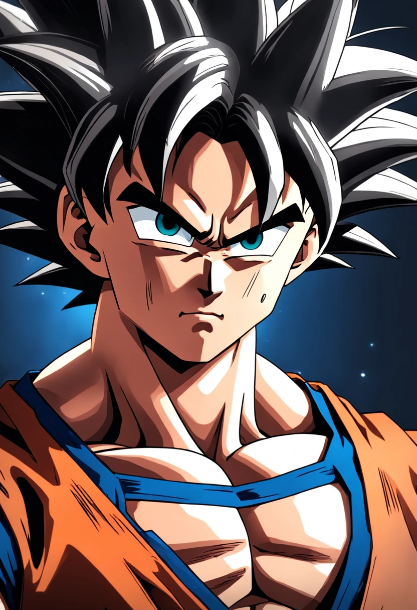 Dragon Ball Goku，Great ape，head portrait，Close-up，of a real，Facial features are carefully depicted，Realistic skin texture，Dark style，depth of fields，high light，Real light，Ray traching，oc rendered，Hyper-realistic，best qualtiy，8K，Works of masters，super-fine，Detailed pubic hair，Correct anatomy，sharp focus on eyes，Bokeh，Facial features are carefully depicted