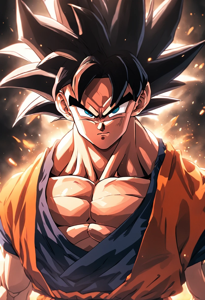 Dragon Ball Goku，Great ape，head portrait，Close-up，of a real，Facial features are carefully depicted，Realistic skin texture，Dark style，depth of fields，high light，Real light，Ray traching，oc rendered，Hyper-realistic，best qualtiy，8K，Works of masters，super-fine，Detailed pubic hair，Correct anatomy，sharp focus on eyes，Bokeh，Facial features are carefully depicted