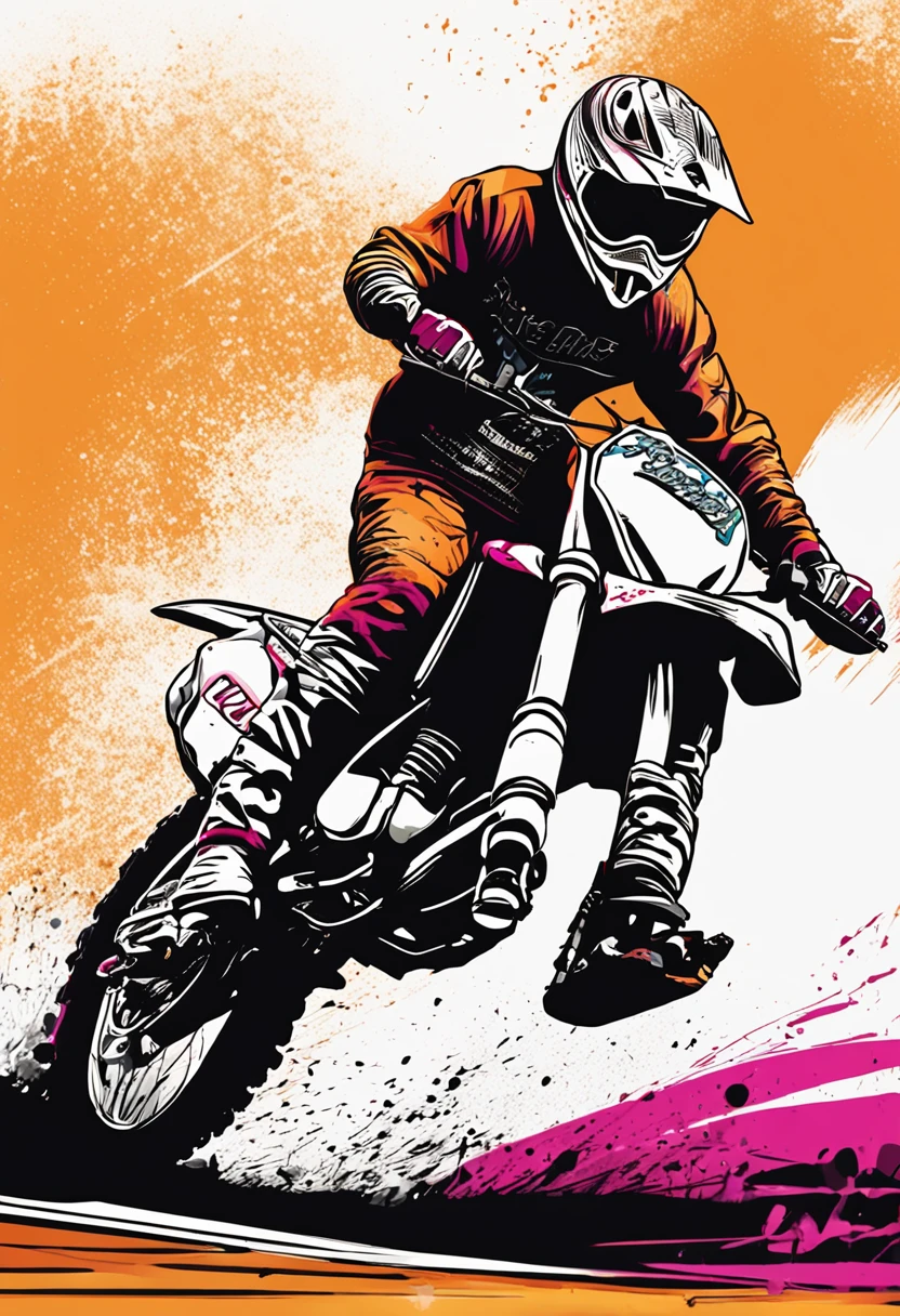 motocross rider vector art