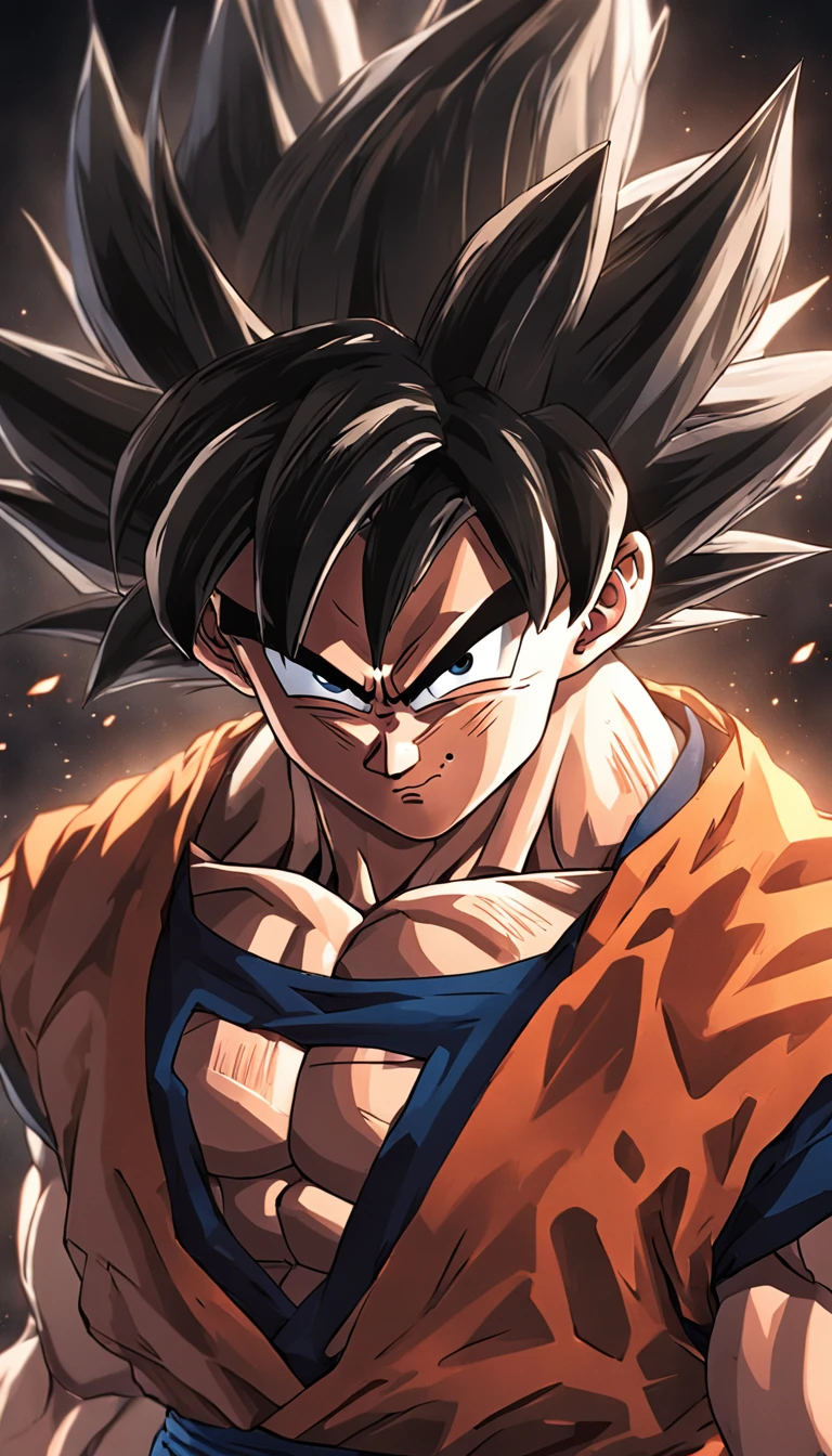 Dragon Ball Goku,Great ape,full bodyesbian,of a real,Facial features are carefully depicted,Realistic skin texture,Dark style,depth of fields,high light,Real light,Ray traching,oc rendered,Hyper-realistic,best qualtiy,8K,Works of masters,super-fine,Detailed pubic hair,Correct anatomy,sharp focus on eyes,Bokeh,Facial features are carefully depicted