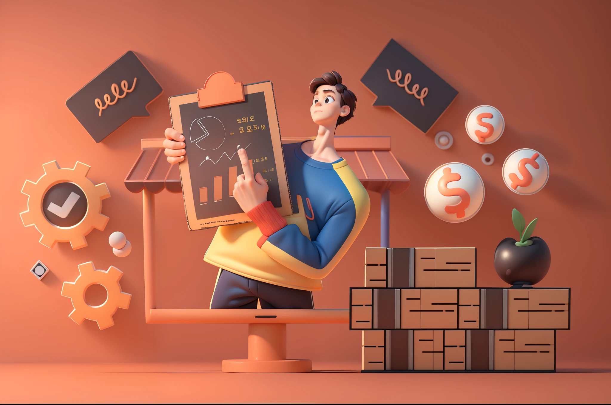 (Pixar 1.23 style) 1 boy ((upper body front, bust shot)), solo, cute ???, brunette, pretty tracksuit, boy, korean child, playground, ((masterpiece, highest quality)), (composite lighting)