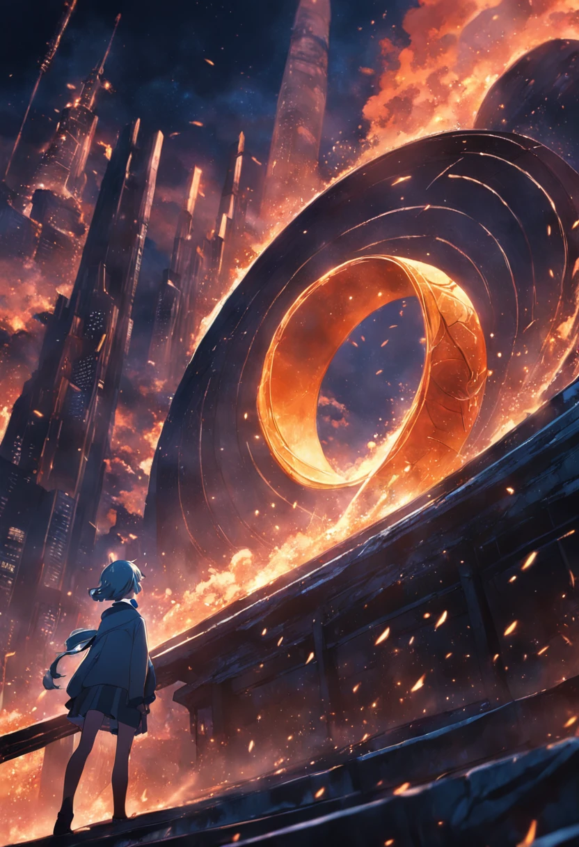 tmasterpiece, best qualtiy, cinematic Film still from,Mobius ring,art of photography