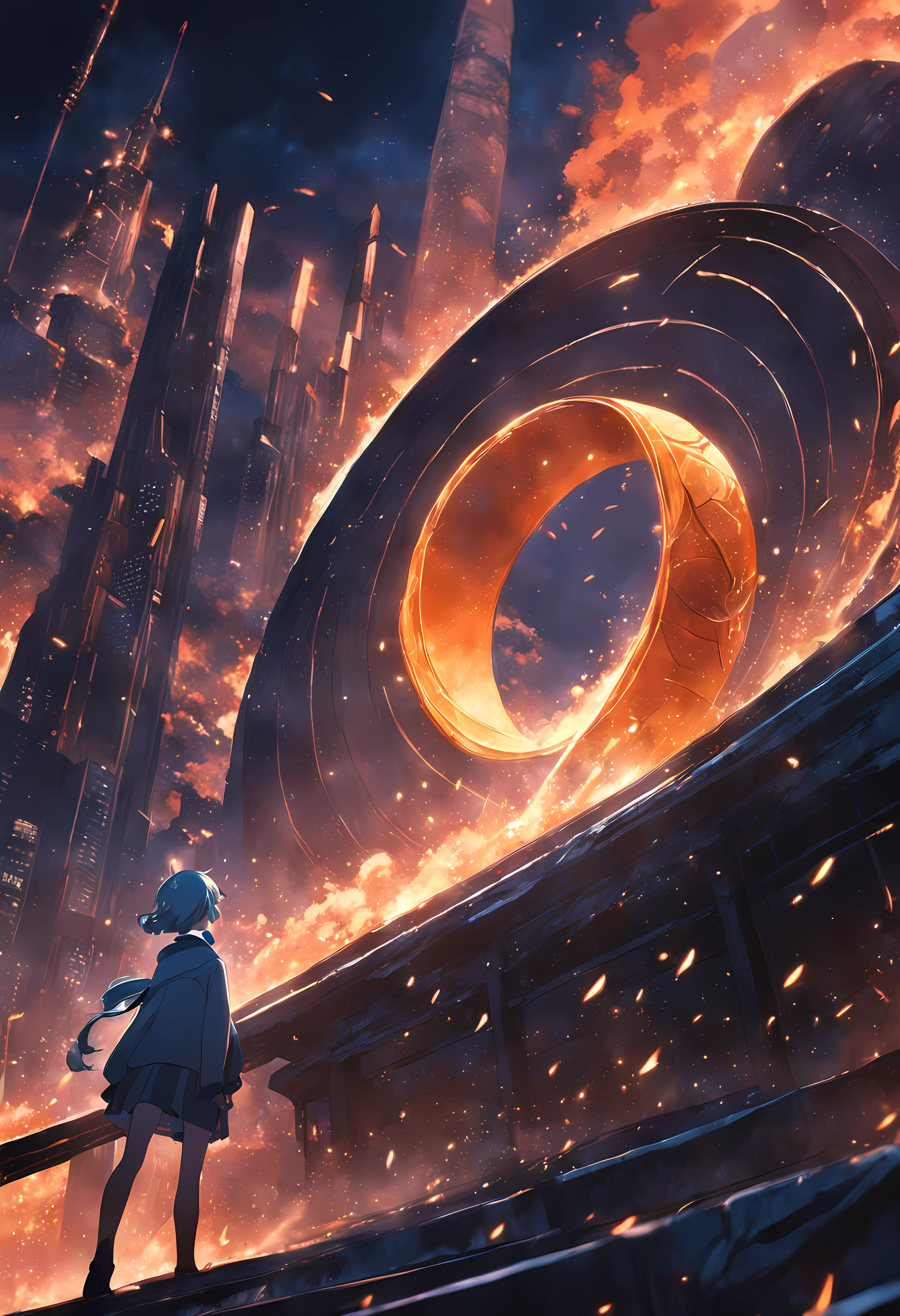 tmasterpiece, best qualtiy, cinematic Film still from,Mobius ring,art of photography
