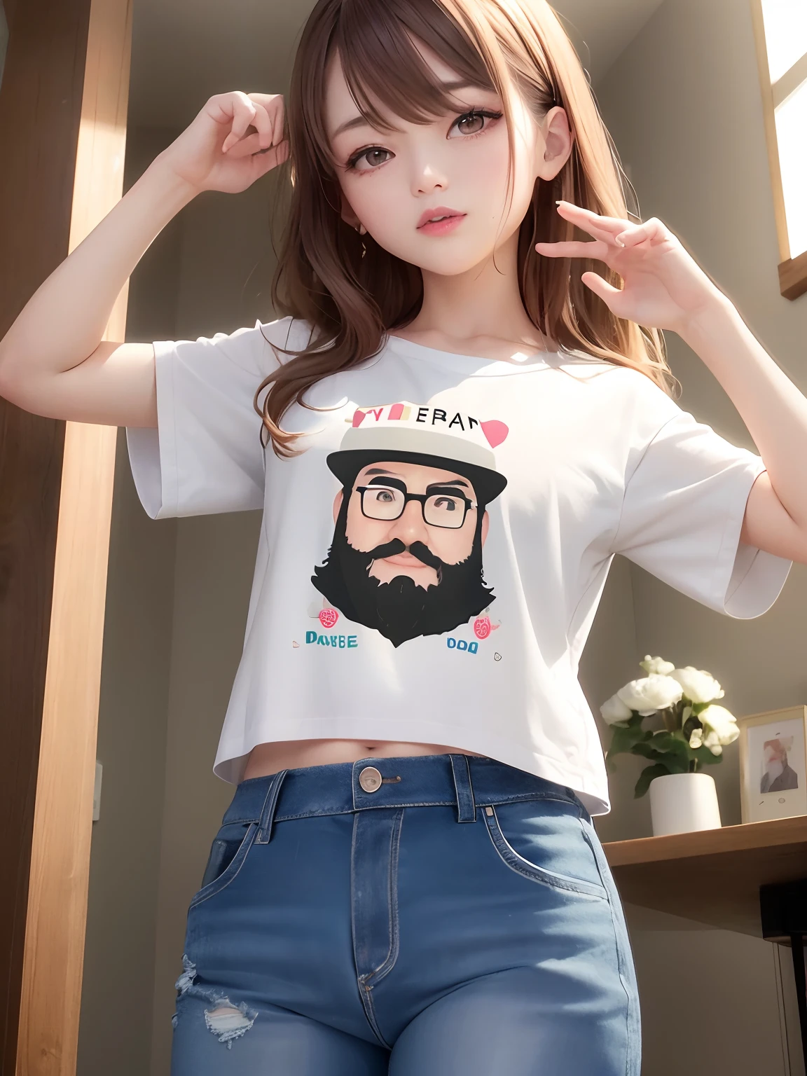 Fat uncle、eye glasses、Beard、