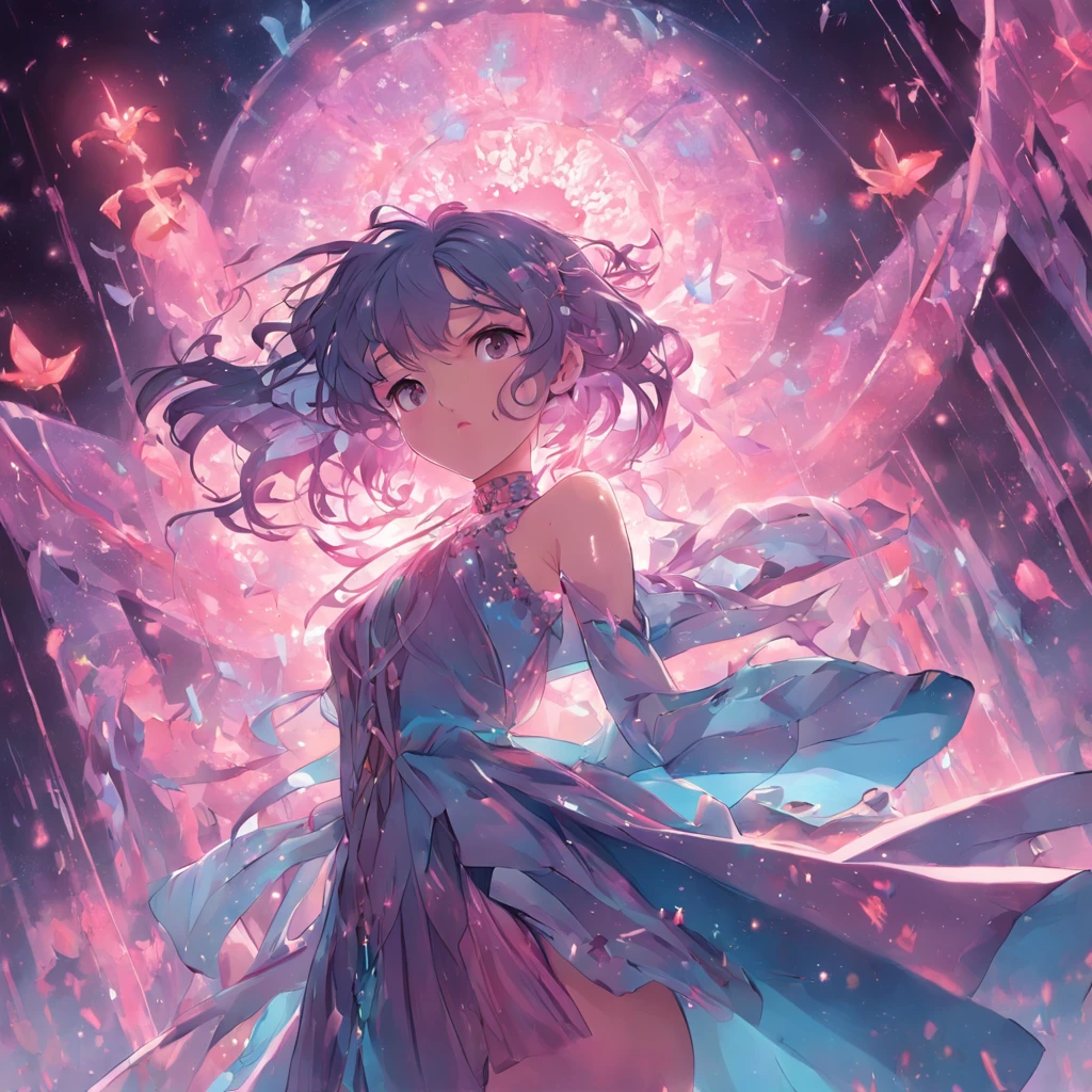 (Masterpiece:1.2), best quality, (illustration:1.2), (ultra-detailed),Eye focus,(Masterfully crafted Glow, pink lens flare), (Cinematic background), hyper details, (delicate detailed), (intricate details), octane render, hdr, (hyperdetailed:1.15), (((colourful))),(soft light:1.2), 1girl, beautiful girl, ultra detailed eyes, mature, plump, thick, rainbow painting drops, paint teardrops, woman made up from paint, entirely paint, splat, splash, outdoors, (bioluminescent hair:1.1),(glowing eyes), ((makeup)),(Cinematic masterpiece), fierce, powerful, splashes of colour absolutely eye-catching, (Cinematic headlight), ((caustic)), dynamic angle, beautiful detailed glow, ambient occlusion, ambient light, raytraced reflections,(best illumination, an extremely delicate and beautiful), ((cinematic light)), (soft:2),(Isekai), portal into another world, chasing dreams, , (curious), (mysterious), (Exploring new world), (whimsical) , intricate background