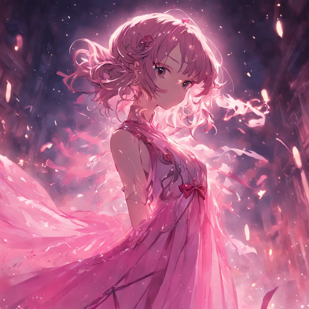 best qualtiy,tmasterpiece,k hd,1girll,(Full body photo,erect through), Nice face,(Slim,Raised sexy),Cold and glamorous,cropped shoulders,nabel,cabelos preto e longos,hair adornments,(slender leg,Cross ed leg), Cyan-pink tulle dress,Oriental antique,Beautiful girl,Ethereal dreams,Beautiful goddess,Detailed scenes, Eye-catching accessories, Picturesque, ((From below))