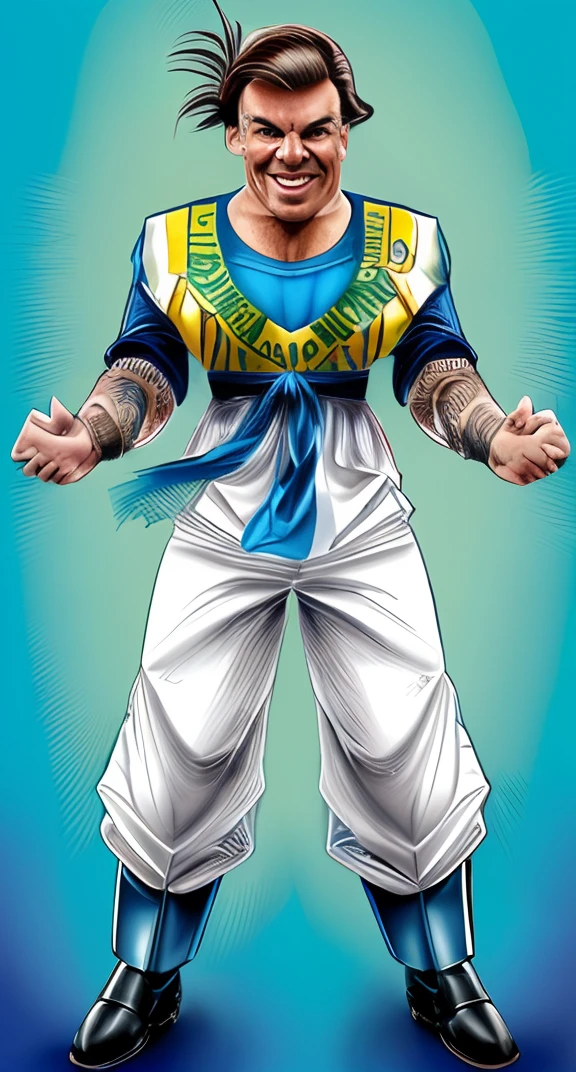 a realistic caricature of bolsonaro, president of brazil
