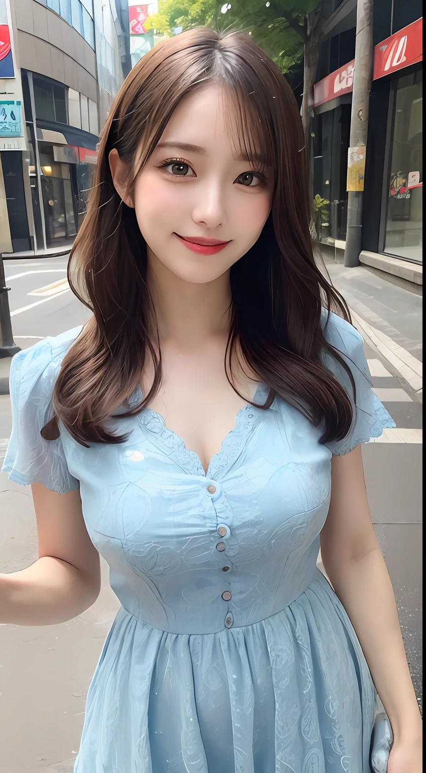 ,(tareme:1.4),kind eyes,huge breasts,(beautiful japanese woman:1.3),pointy nose,straight hair,look at viewer,off-the -shoulder,blouse,shiny skin,cleavage,fellatio gesture,sitting on sofa at cafe,27 years old,tender smile,