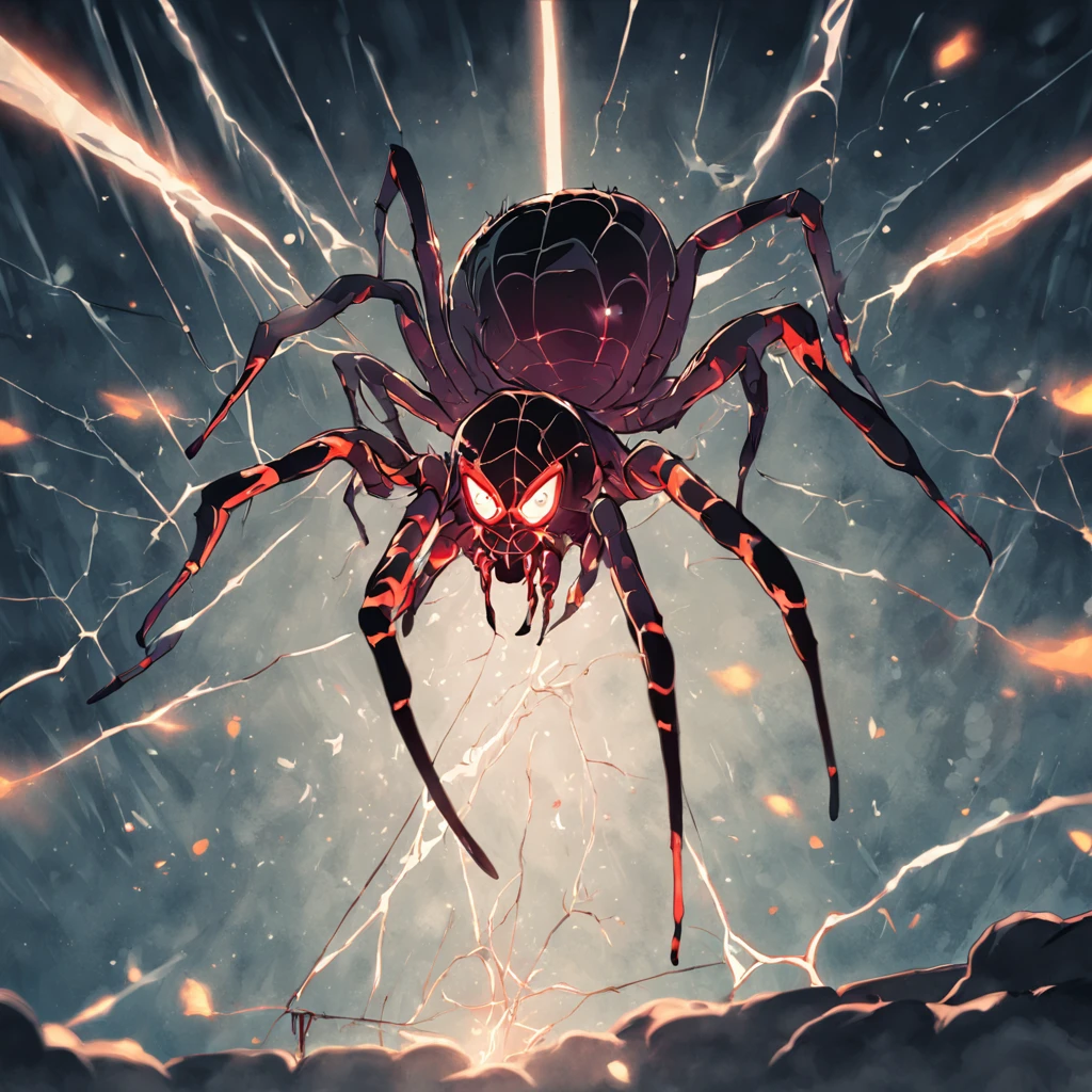 spider illustration film lighting effects