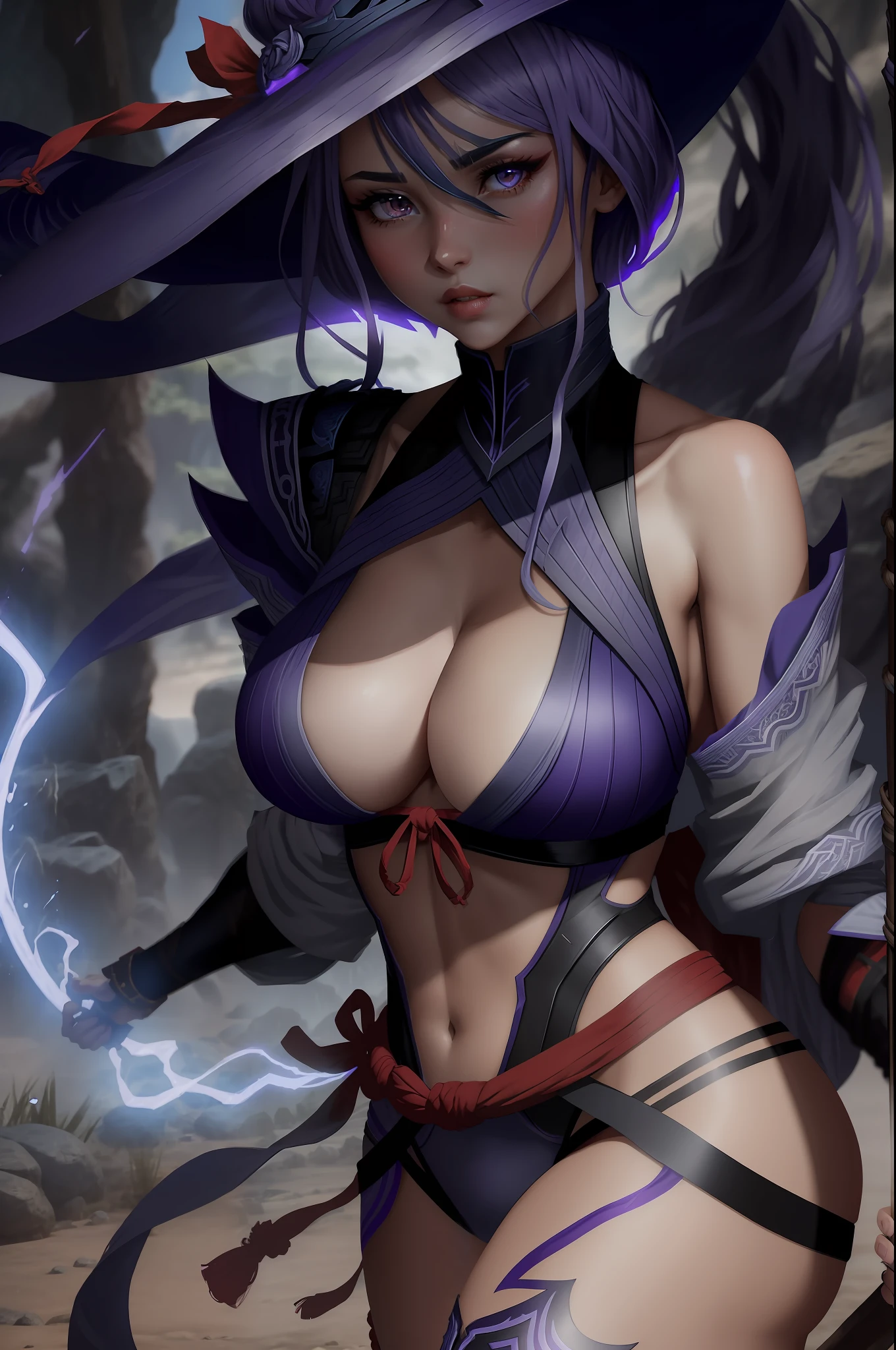 Raiden general，the original god，femele，Bursting breasts beauty