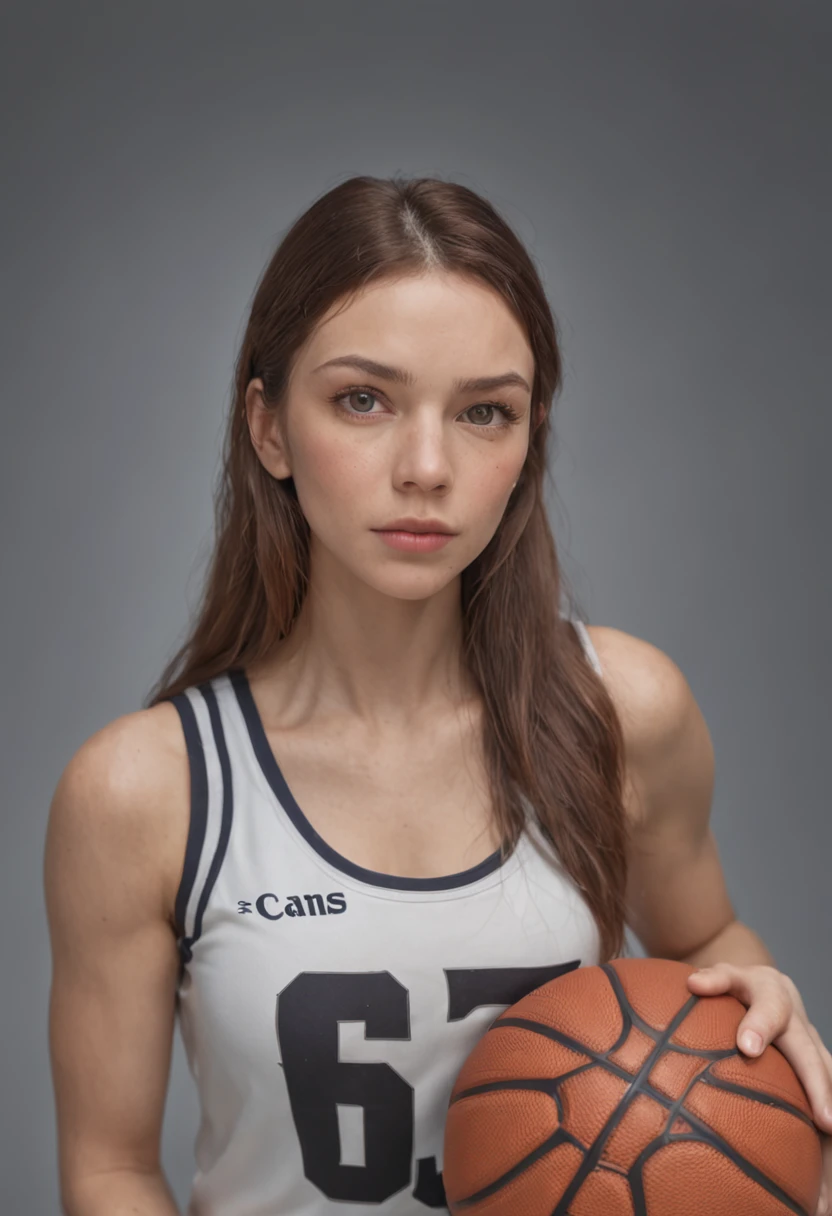 beautiful mature college girl, wearing basketball outfit, ((slim, petite)), hold basketball, photorealistic, photo, masterpiece, realistic, realism, photorealism, high contrast, photorealistic digital art trending on Artstation 8k HD high definition detailed realistic, detailed, skin texture, hyper detailed, realistic skin texture, armature, best quality, ultra high res, (photorealistic:1.4),, high resolution, detailed, raw photo, sharp re, by lee jeffries nikon d850 film stock photograph 4 kodak portra 400 camera f1.6 lens rich colors hyper realistic lifelike texture dramatic lighting unrealengine trending on artstation cinestill 800,satin shorts, satin top,