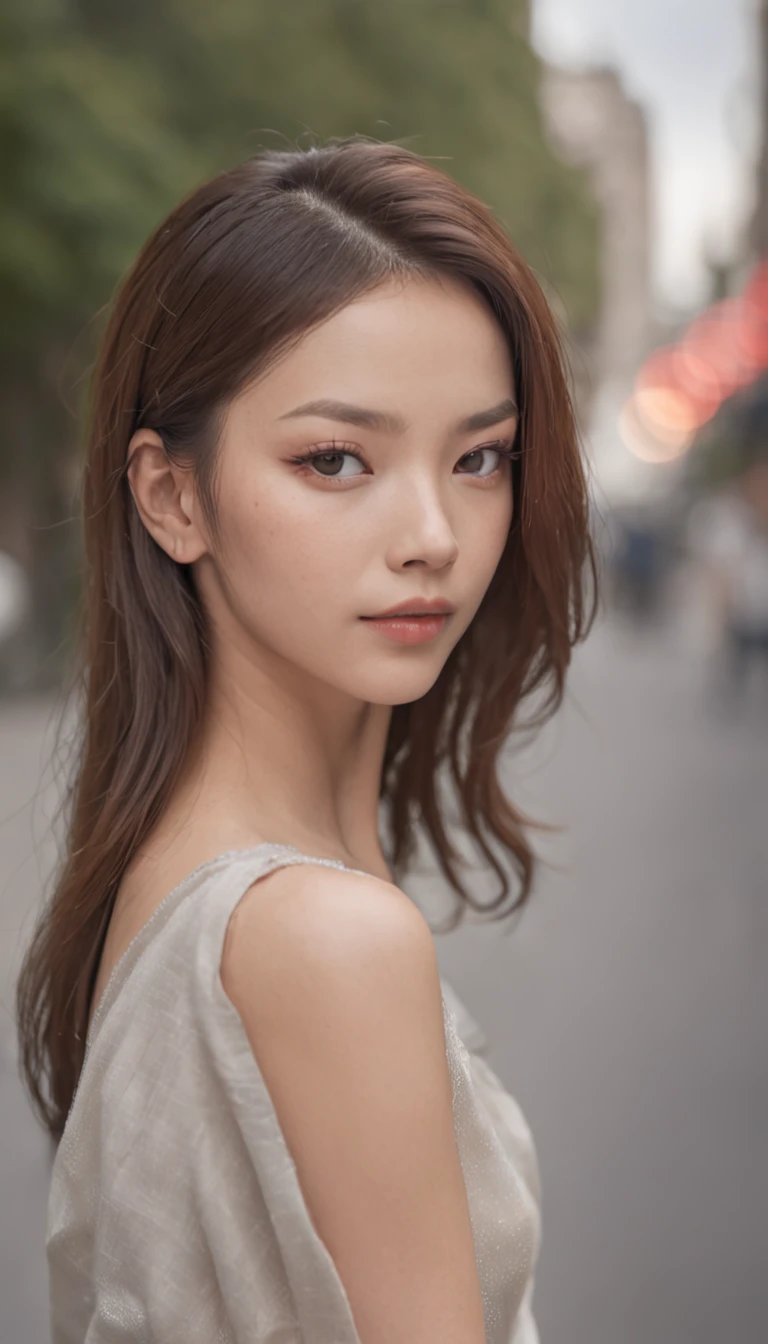 Real Photographics，Trendy girl，Street photography，Business career set，high-heels，of a real，（full bodyesbian：1.5），depth of fields，high light，Real light，Ray traching，oc rendered，Hyper-realistic，best qualtiy，8K，Works of masters，super-fine，Detailed pubic hair，Correct anatomy，sharp focus on eyes，Bokeh，Facial features are carefully depicted