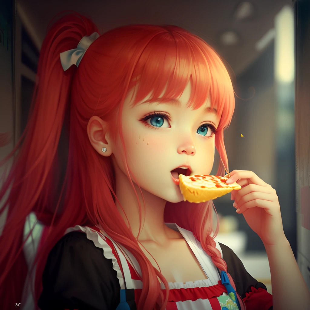 Girls eat