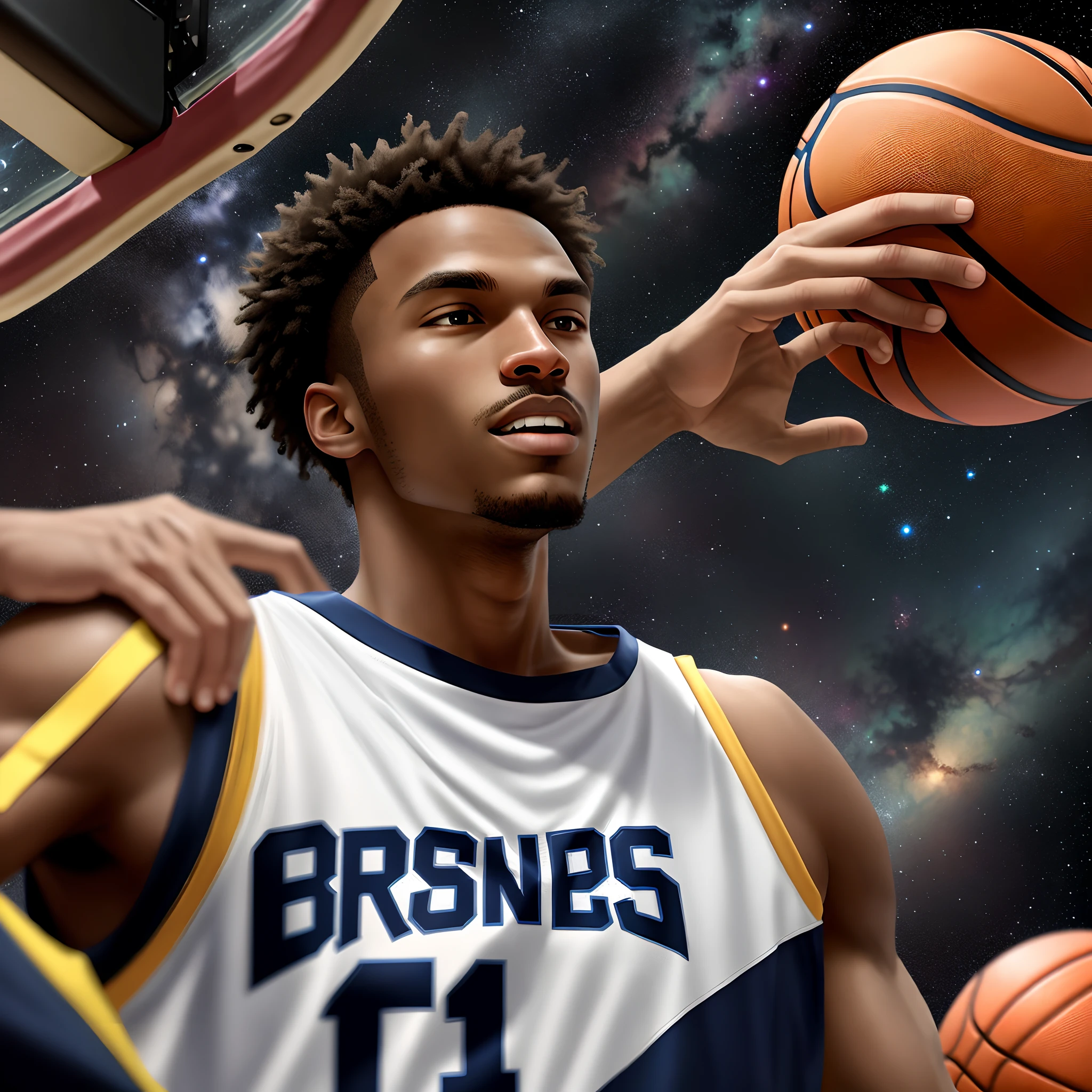 Bryant plays basketball in outer space