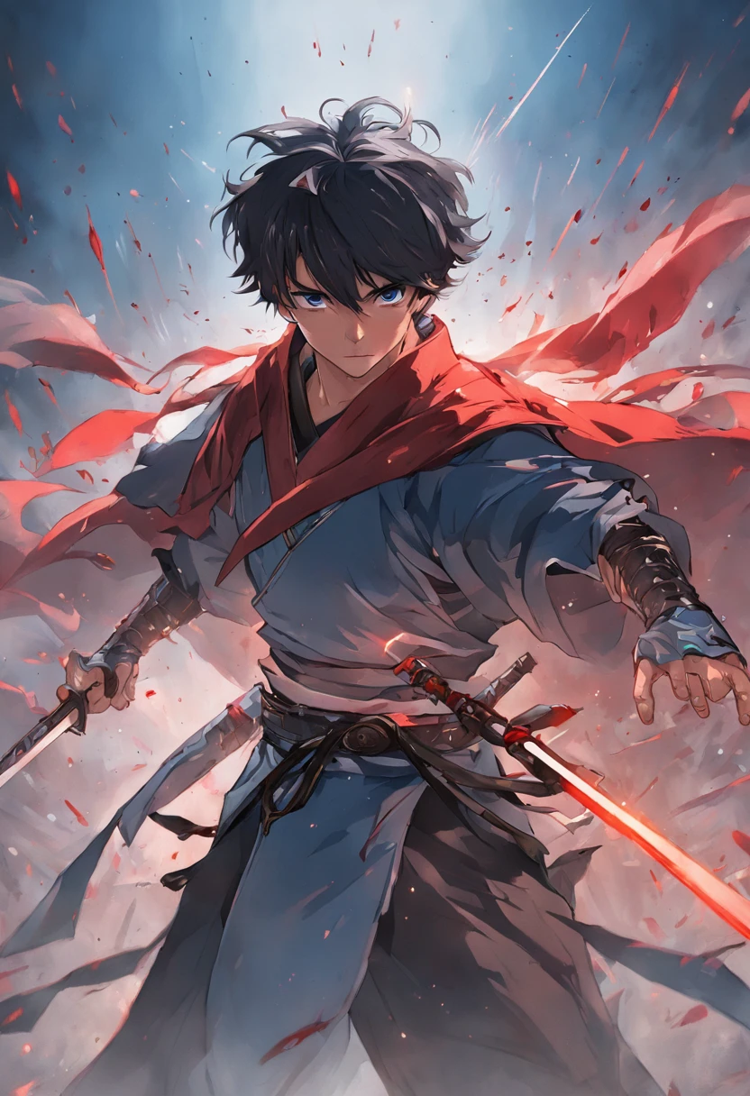 A reloaded swordsman,Super thick armor wraps around the entire body,A giant sword with both hands on the ground,The blue spinning sword qi overflowed,,Blood,depth of fields,dynamic blur,high light,Real light,Ray traching,oc rendered,Hyper-realistic,best qualtiy,8K,Works of masters,super-fine,Detailed pubic hair,Correct anatomy,sharp focus on eyes,Bokeh,Facial features are carefully depicted