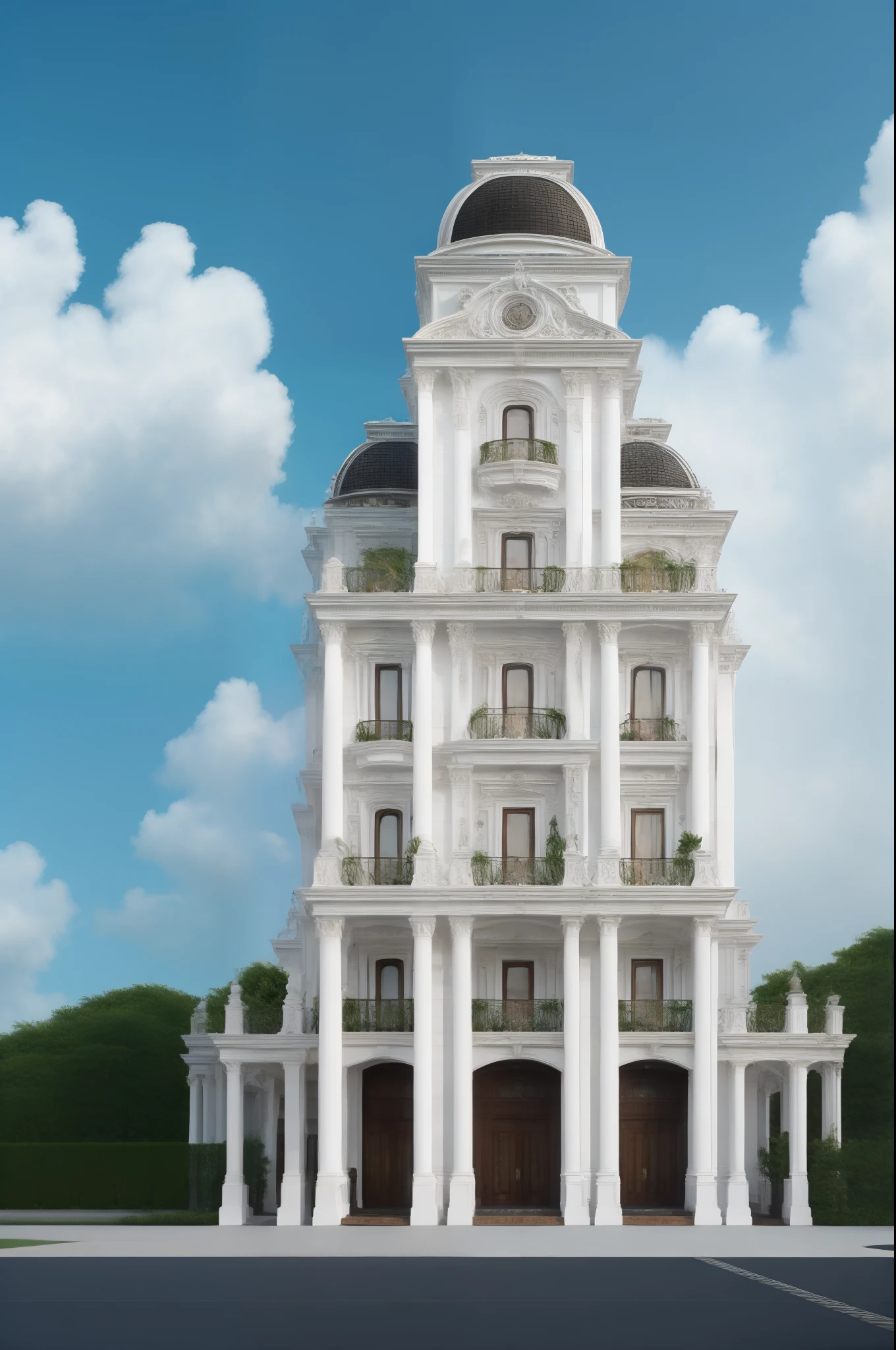 "Neoclassic house with 3 levels, elegant design and exquisite detailing."