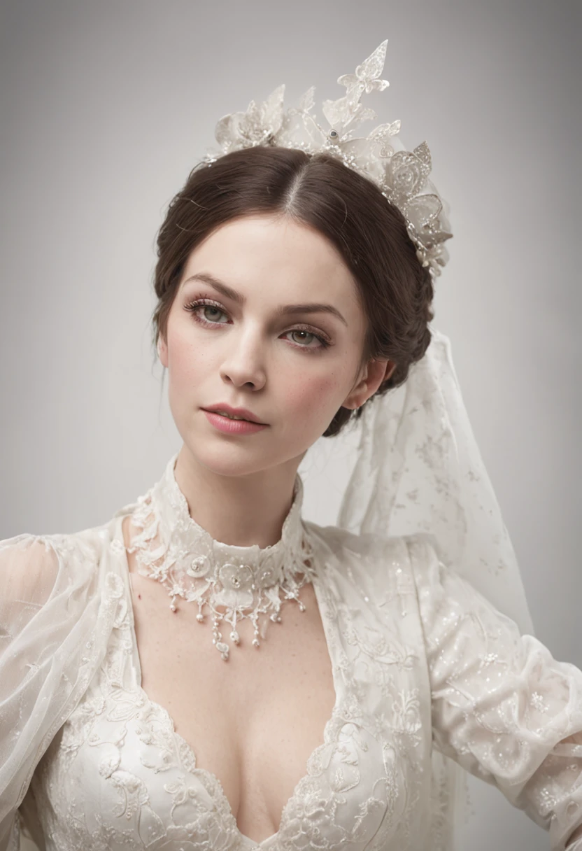 Elizabeth was wearing a white suit and lying on a monster emitting a foul smell
Nausea, greasy, soaked all over, soaked all over
