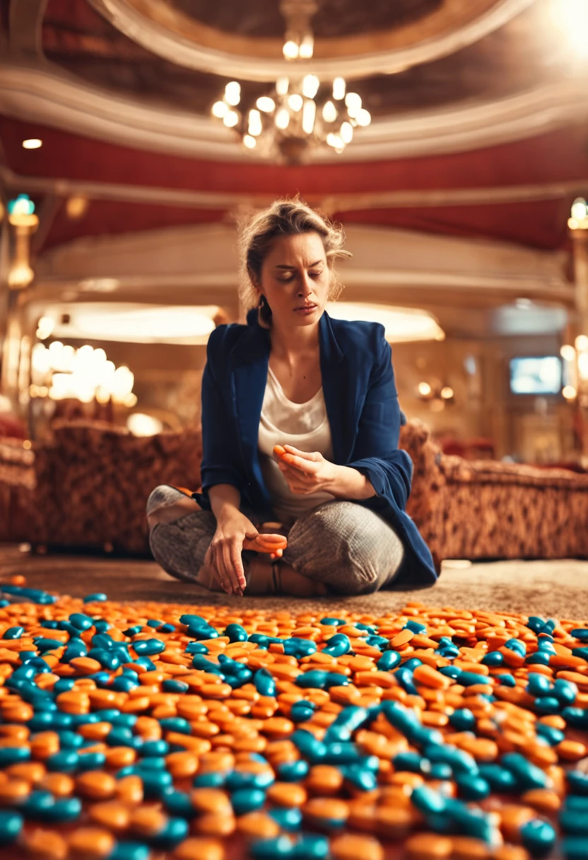 Woman taking pills