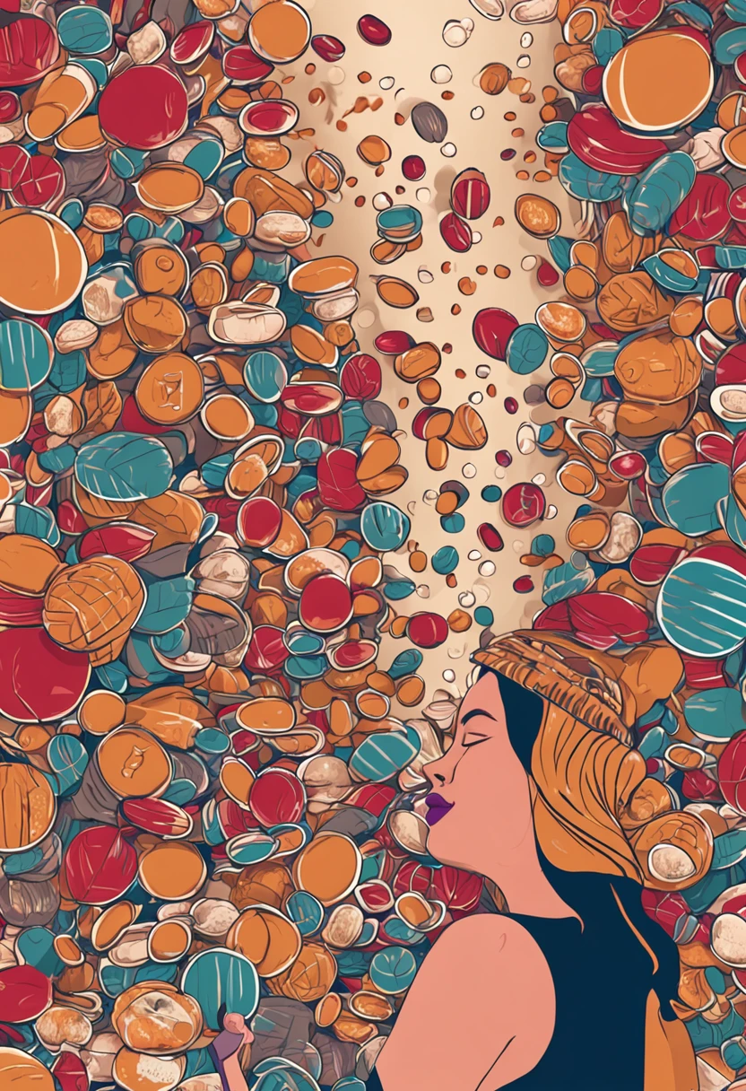 Woman taking pills