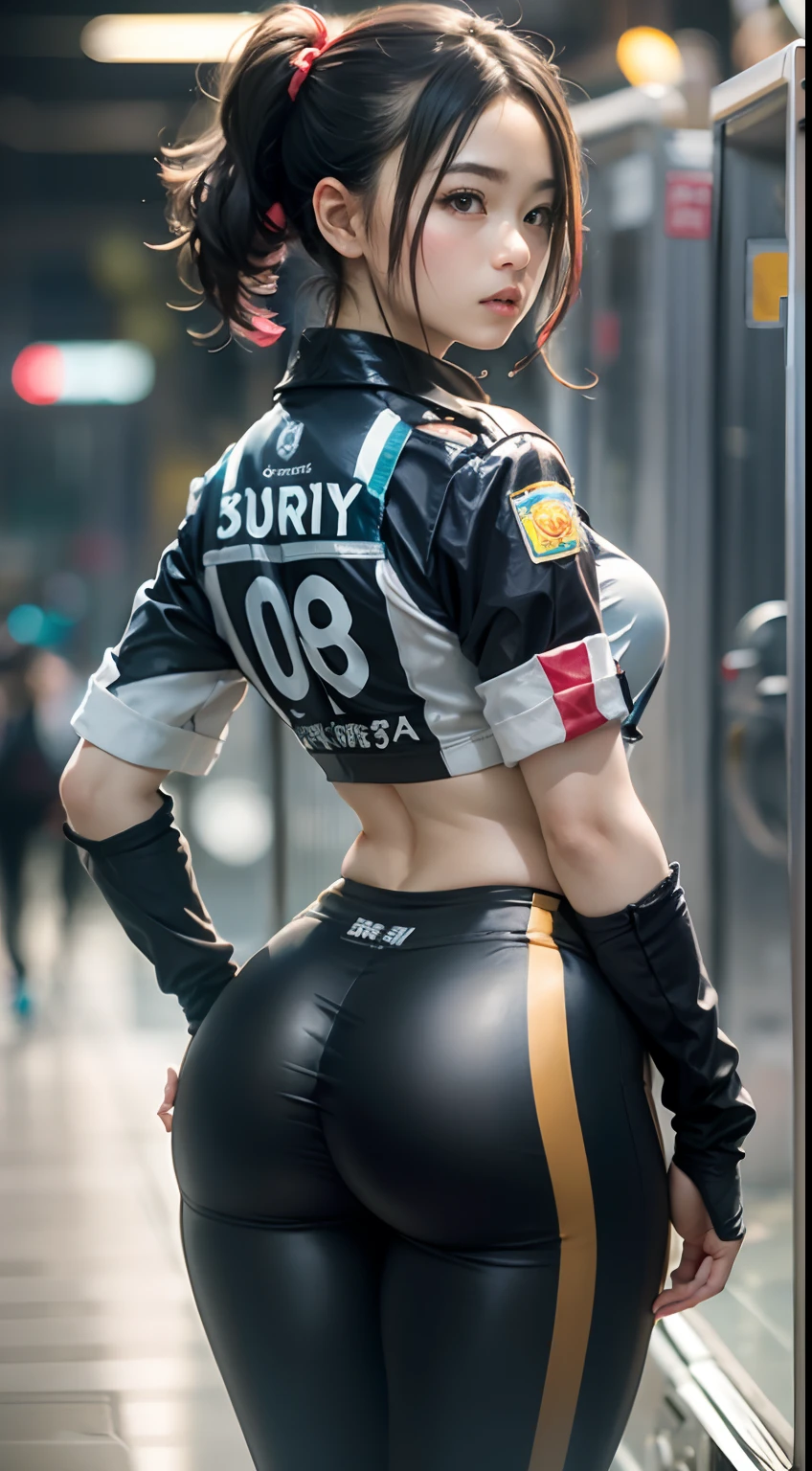 3d anime, wet ass, milk on ass, sexy pose