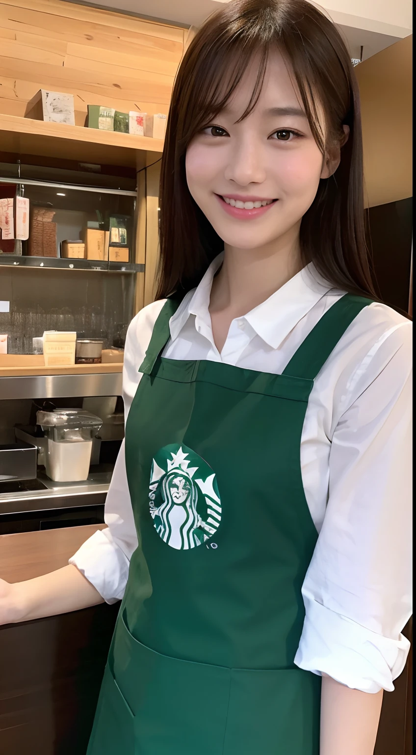 College student drinking a Pepsi Cola inside a Starbucks store.,リアル