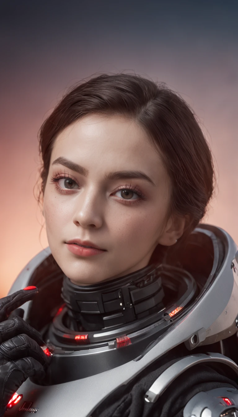 movie poster, cinematic composition, letterboxed, depth of field, solo focus, astronaut sitting on moon with resting on the ground, gloves, black gloves, spacesuit, science fiction, sunlight, red eyes, looking at viewer,space background,galaxy background , official art,finely detail, Depth of field,(((masterpiece))),((extremely detailed CG unity 8k wallpaper)),best quality, high resolution illustration,Amazing,highres,intricate detail,(best illumination, best shadow, an extremely delicate and beautiful),