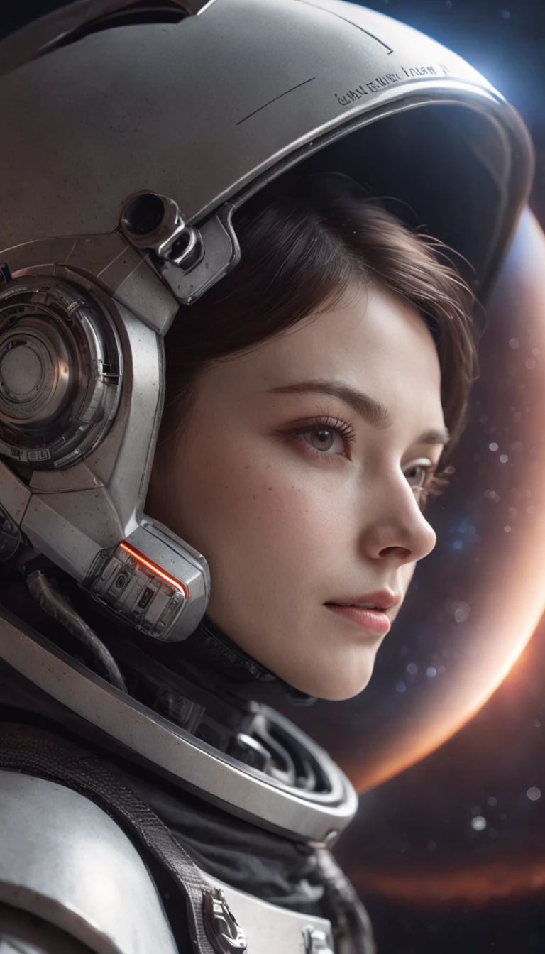 A woman in a space suit with a helmet on - SeaArt AI