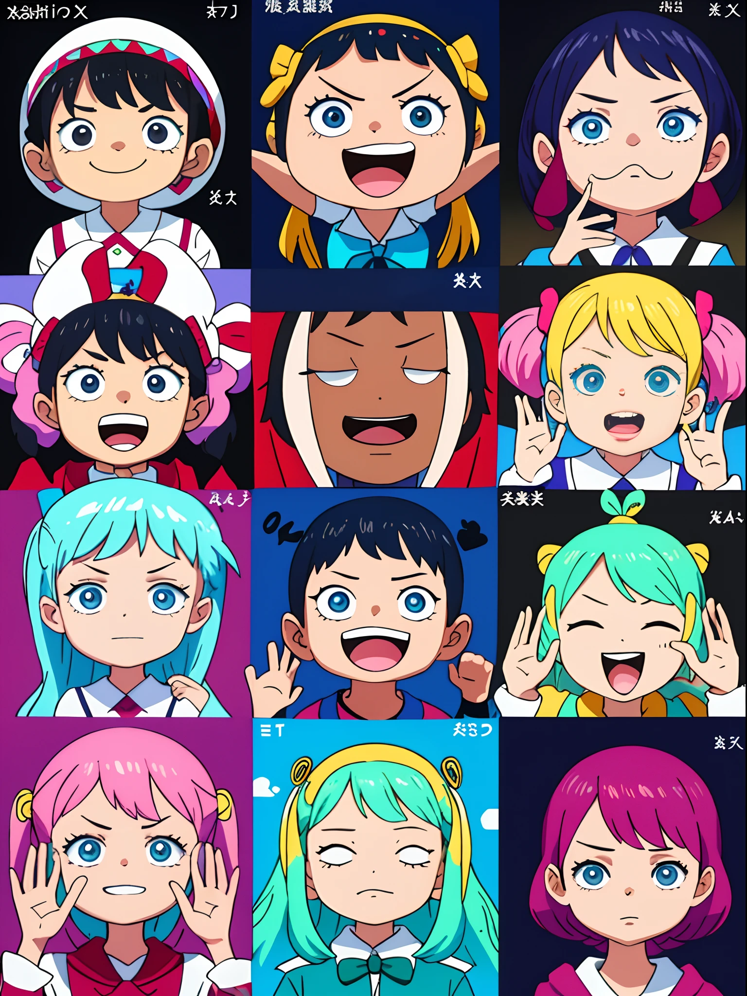 One Little Girl,Emoticon pack,Multi-action gestures,Rich expressions