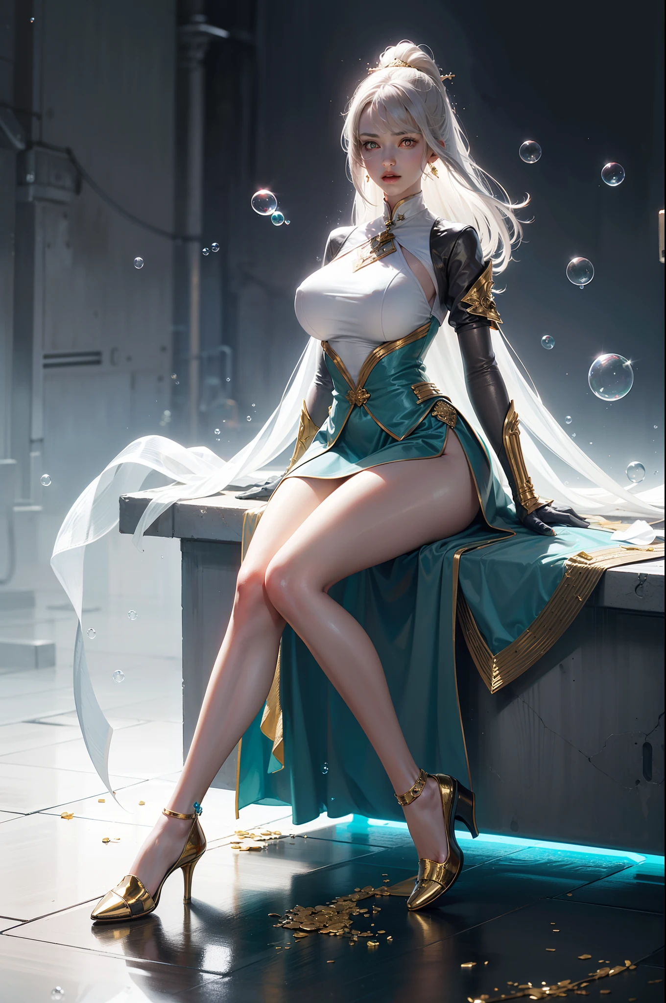 ((front view shot)), ((A very cute girl sitting on floor, and wearing a white silk extreme micro string, a loincloth of white silk string, in a beautiful park)),(( spread her legs)), ((open legs)), (((wet panties))), ((smug look)), ((wearing a white silk plunging open shirt: 1.5)), (((Huge breasts :1.4, and droopy breasts:1.5))), 8k, RAW photo, ((full body shot)), (highly detailed skin:1.2), (exposed:1.5), (exposed breasts:1.5), (exposed back:1.5), (exposed shoulders:1.1), (exposed crotch:1.5), photography, masterpiece, best quality, dark grey background, (a beautiful caucasian girl with beautiful blue eyes, gorgeous light blonde hair, white skin, Huge soft breasts and beautiful abs, ((blonde pubic hair)),Ultra-detailed face, ((Detailed eyes)),