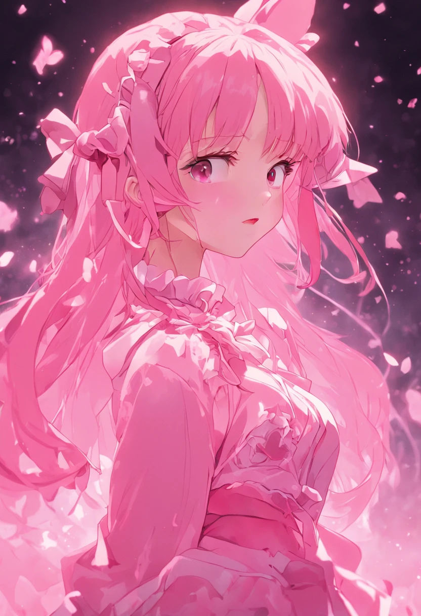 in pink,ta style clothing,teenrl,Stretch your hands,Glow effects,Dingdall effect,depth of fields,high light,Real light,Ray traching,oc rendered,Hyper-realistic,best qualtiy,8K,Works of masters,super-fine,Detailed pubic hair,Correct anatomy,sharp focus on eyes,Bokeh,Facial features are carefully depicted