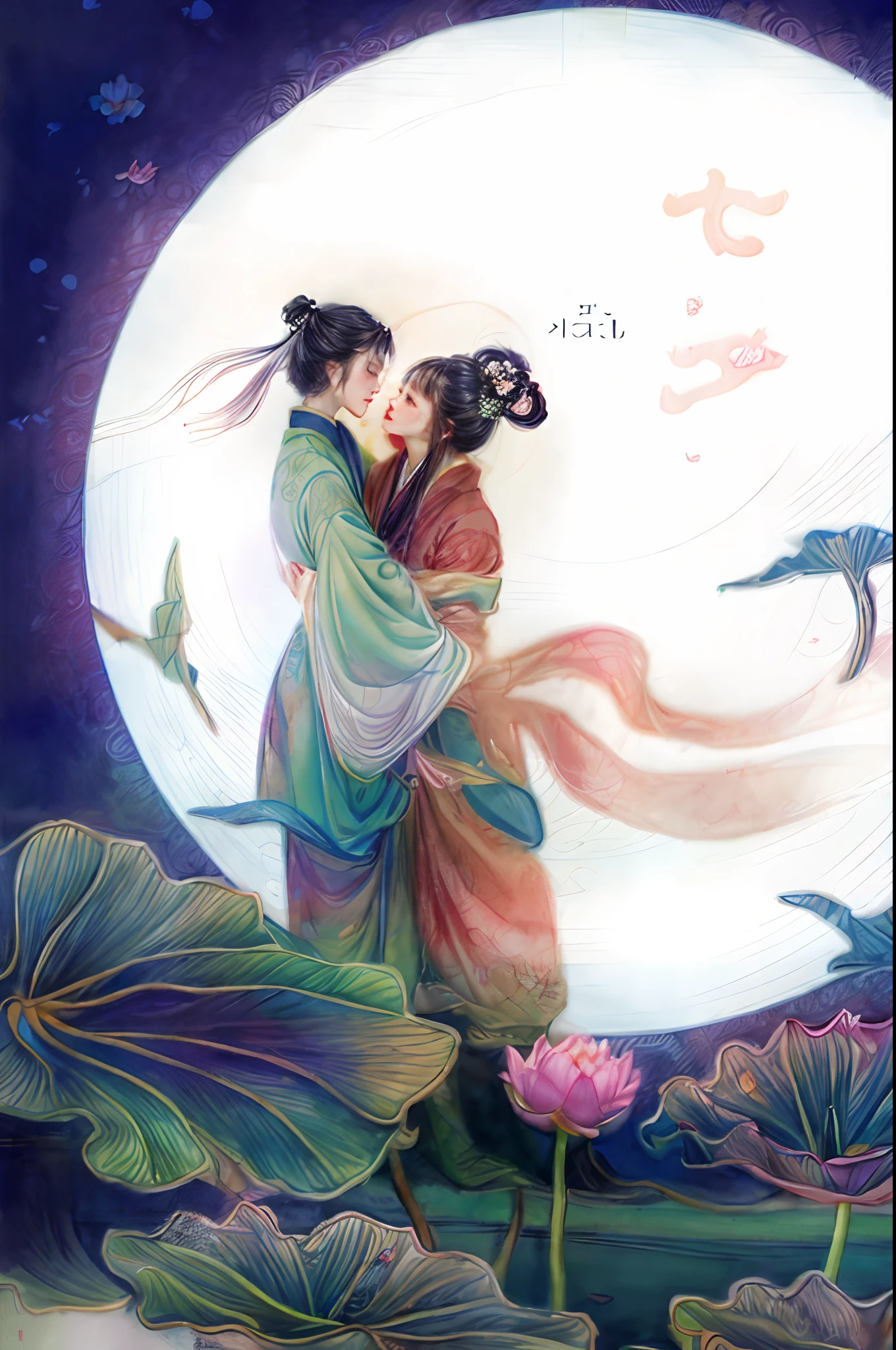 Painting a woman in a kimono skirt holding a bird, A beautiful artwork illustration, author：Qu Leilei, xianxia fantasy, By Leng Mei, By Li Song, author：Chen Lin, by Yang J, concept art of love, author：Park Hua, author：Yu Zheding, by Ye Xin, By Ni Tian, author：Julian, author：Wang Yi