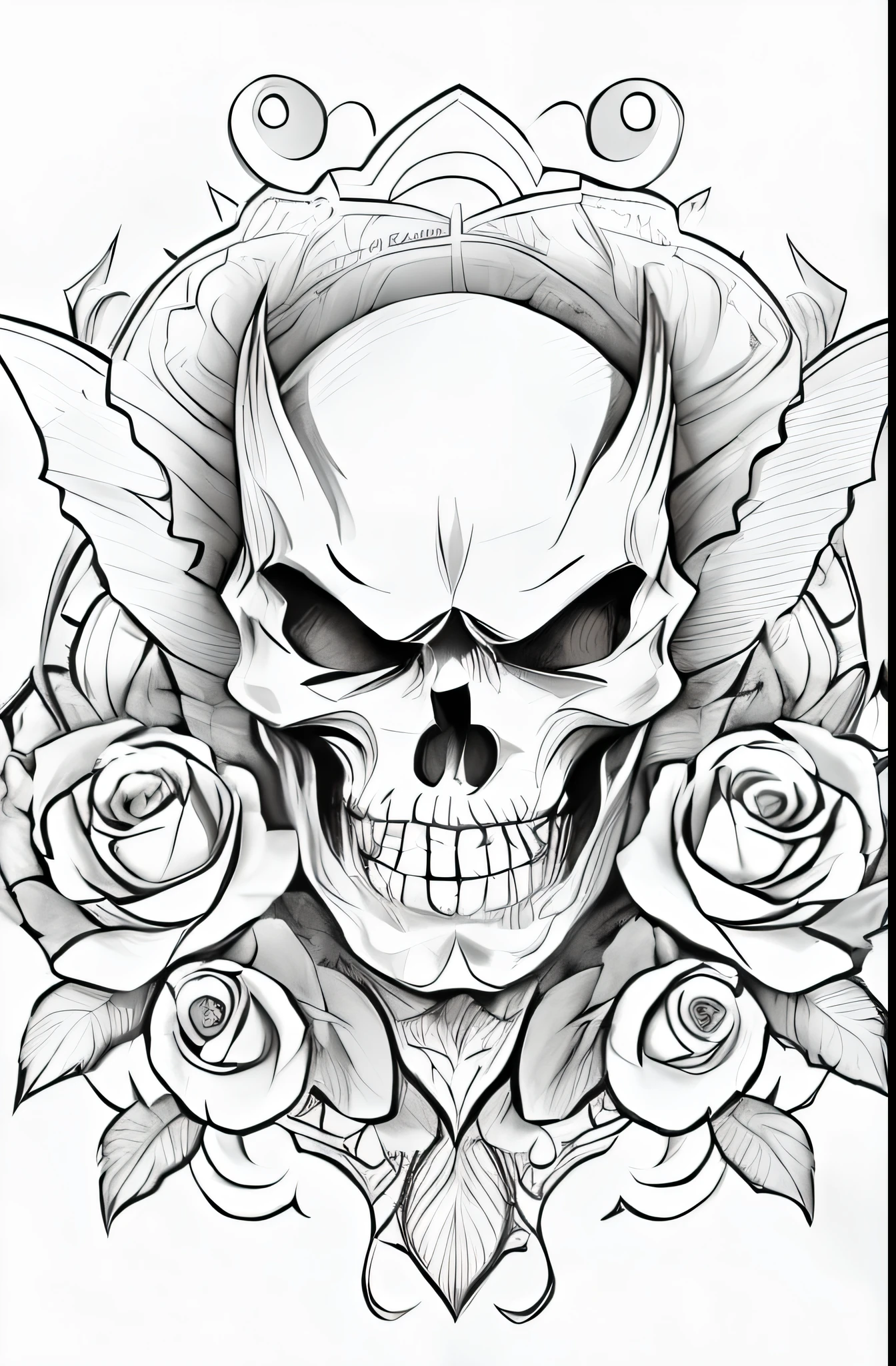 A female mechanical vampire tattoo <lora:SDXL-tattoo-Lora:1>