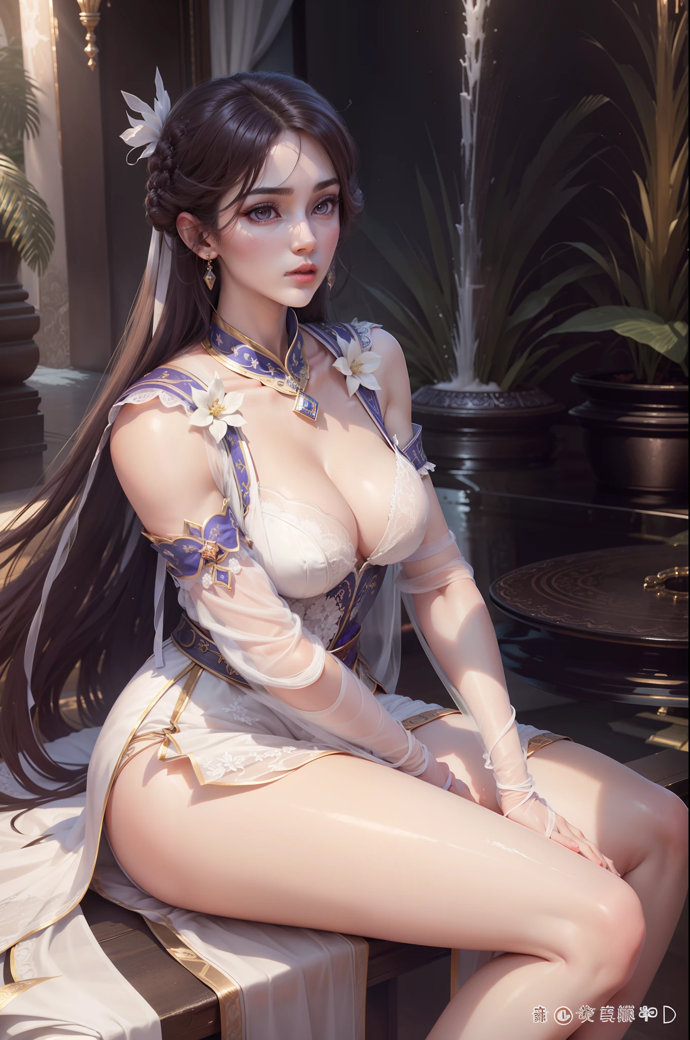 Royal sister，Detailed eyes，详细的脸，mature face，Ripe body，Tall body，Seductive body，Long legs，4k，k hd，fleshy feeling，White translucent lace，White plump delicate body，Beautiful face，Cherry small mouth，Beautiful and delicious（3D  royal sister）
Warming up