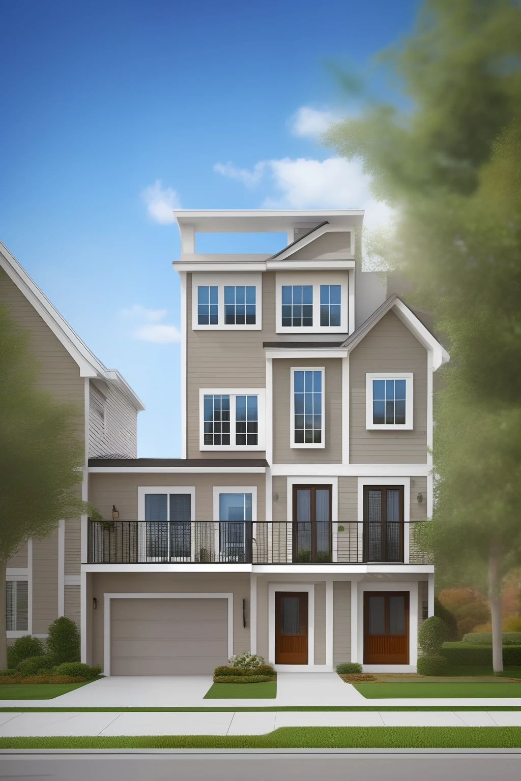townhouse , realistic photo