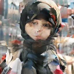 1girl,hijab black