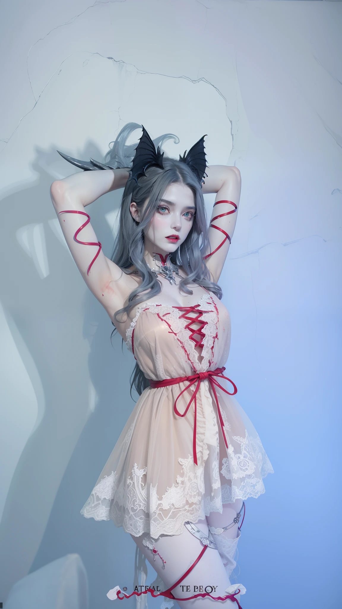 Fine matte paint,Skeleton Dark Angel, Haunted castle with large wings, Fill the drawing table with a knife,terroral,uncanny,horrid,secret terror,tentaculata,grape trees,The eye,uncanny valley effect teeth,all fours,Critters,Blood Moon,Sharp fangs,vampire tooth,Blood
