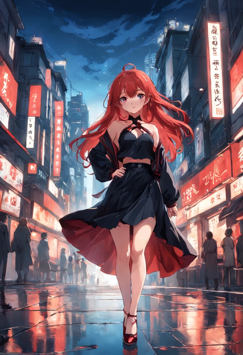 Satsuki Nakano, Itsuki Nakano, bangs, blue eyes, hair between eyes, Ahoge, redhead, star \(symbol\), hair ornaments, smile,blush,star hair ornaments,animal ears raccoon ears,animal tail Tanuki tail,bare shoulders,red official shoulder dress,long skirt,very sandals,turn around,city,Walking outdoors, city
壊す (masterpiece:1.2), highest quality, High resolution, unity 8k wallpaper, (shape:0.8), (beautiful and detailed eyes:1.6), highly detailed face, perfect lighting, Very detailed CG, (perfect hands, perfect anatomy),