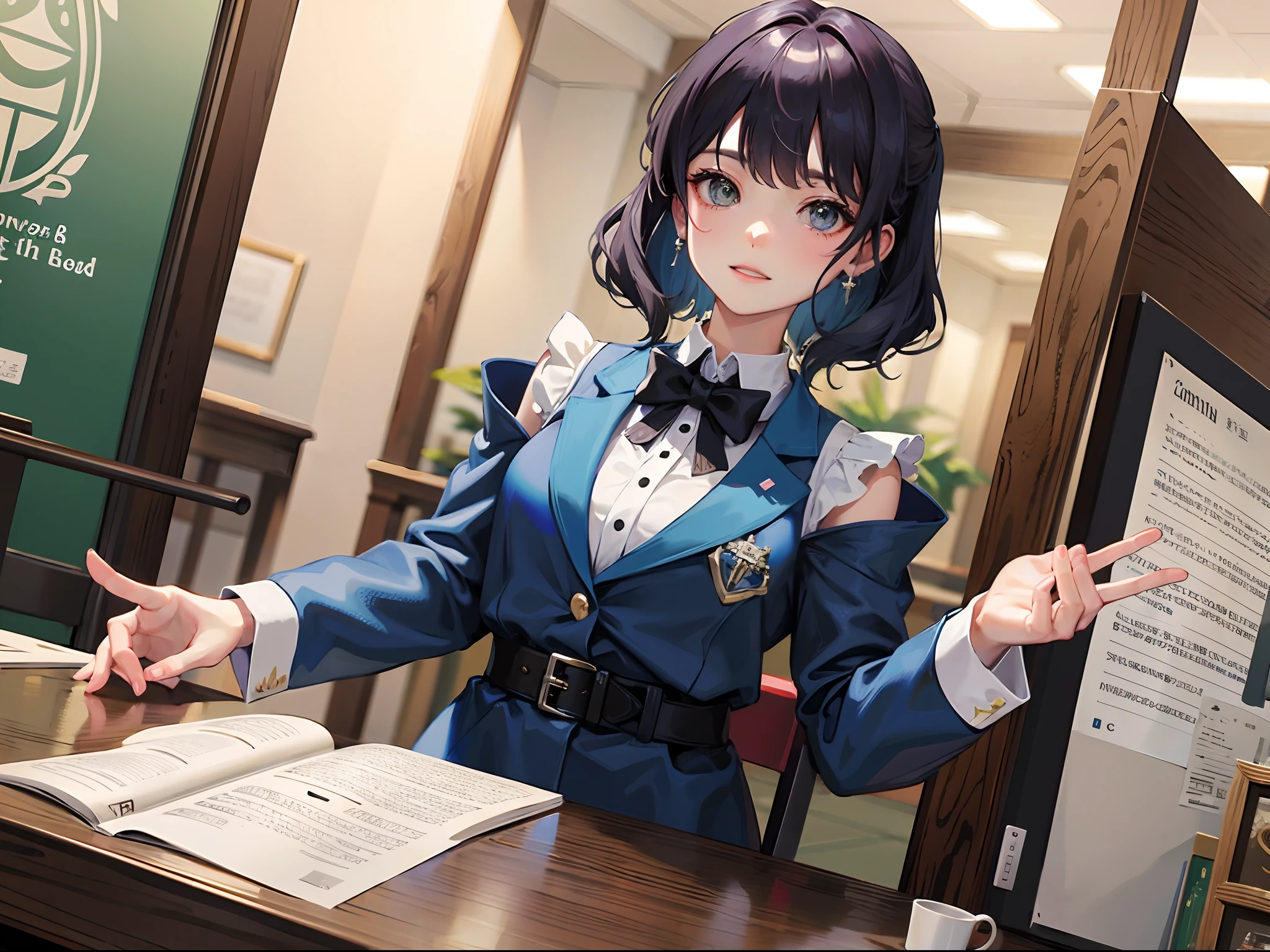 in isekai、Receptionist of the Adventurer's Guild、Chemomimi、Fantastic suit、Over the counter