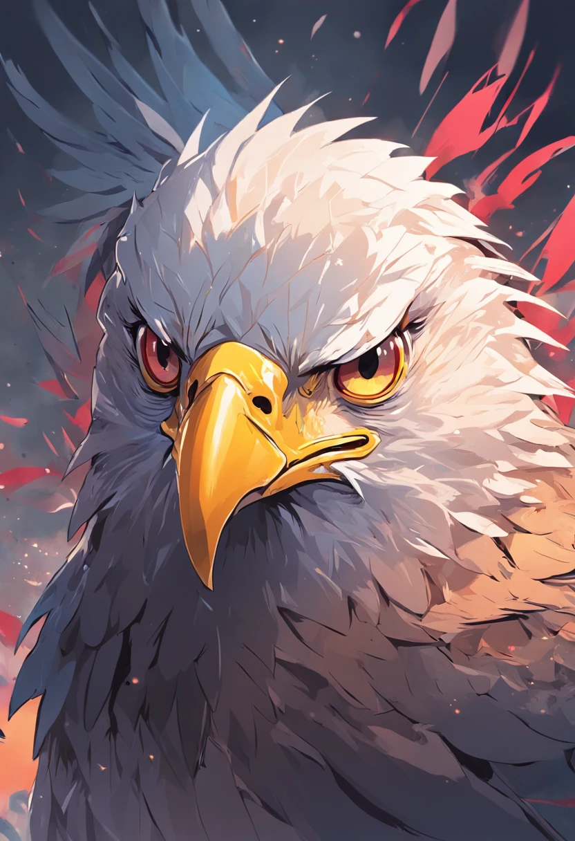 there is a drawing of a bird of prey with a yellow beak, eagle head, head of an eagle, with an eagle emblem, second eagle head, beak of an eagle, highly detailed vector art, eagle beak, eagle logo, eagle, white eagle icon, low polygons illustration, vector behance hd jesper ejsing, an eagle