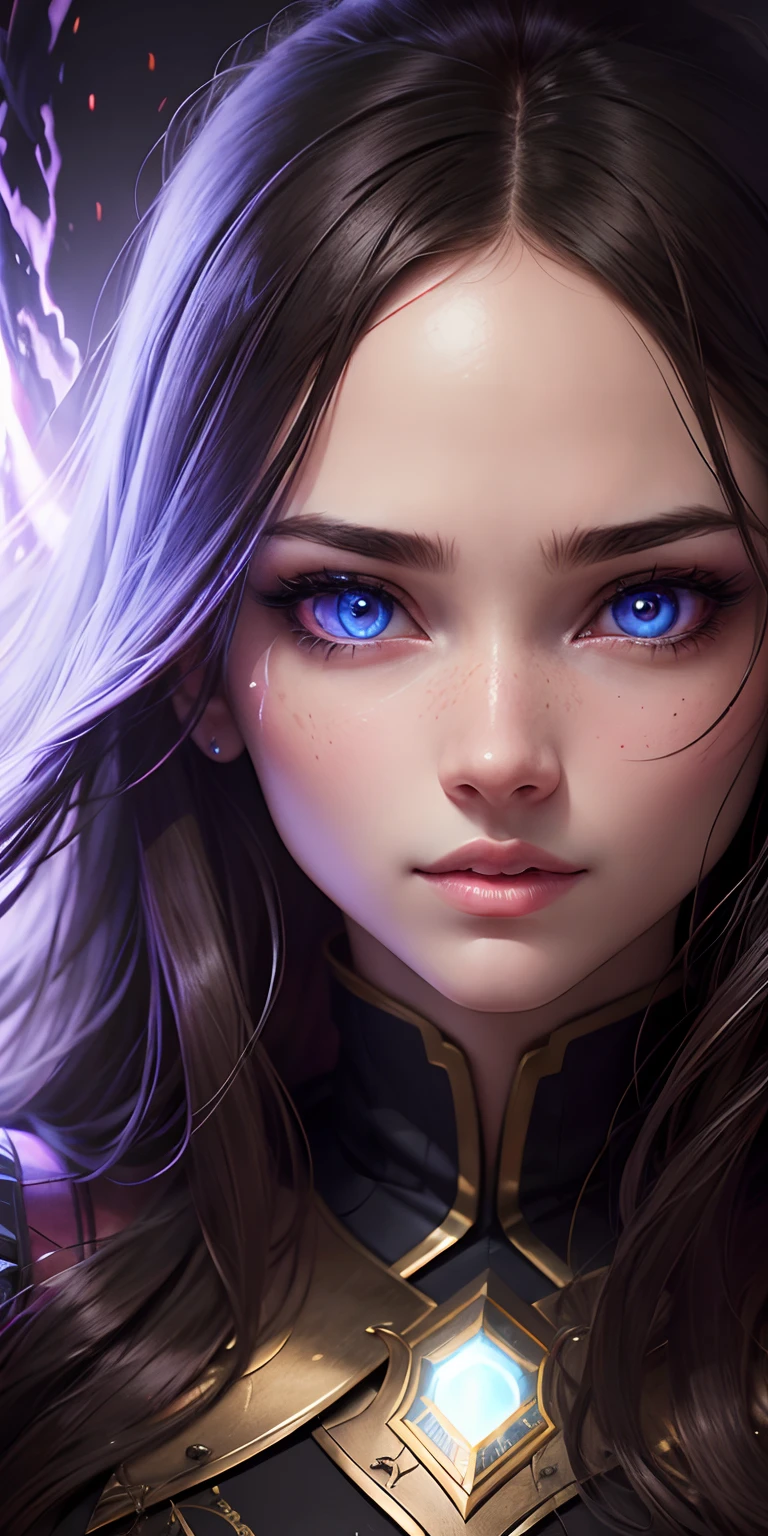 Sexy face glowing eyes princesse hyper realistic super detailed face portrait